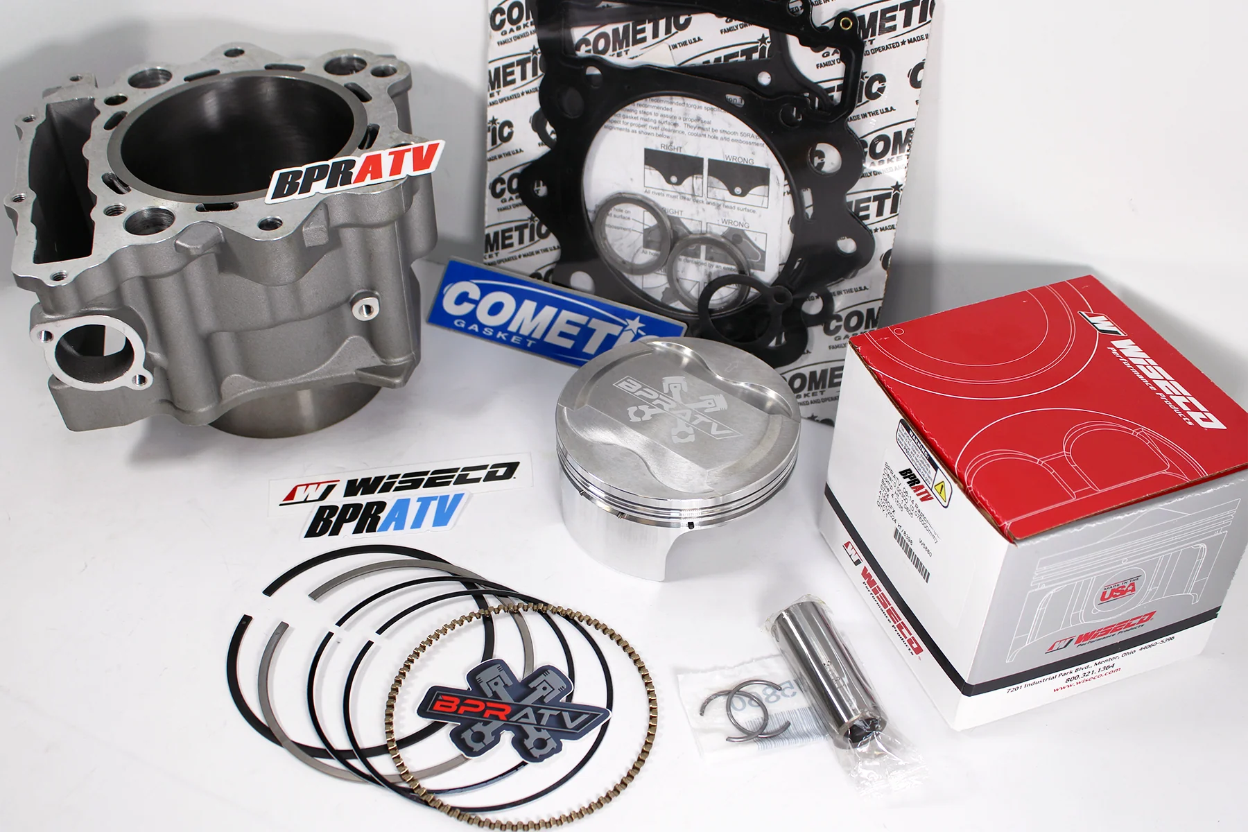 BPRATV 102mm +2 Big Bore Cylinder Top End Rebuild Wiseco Piston Yamaha Rhino 660 - Image 18
