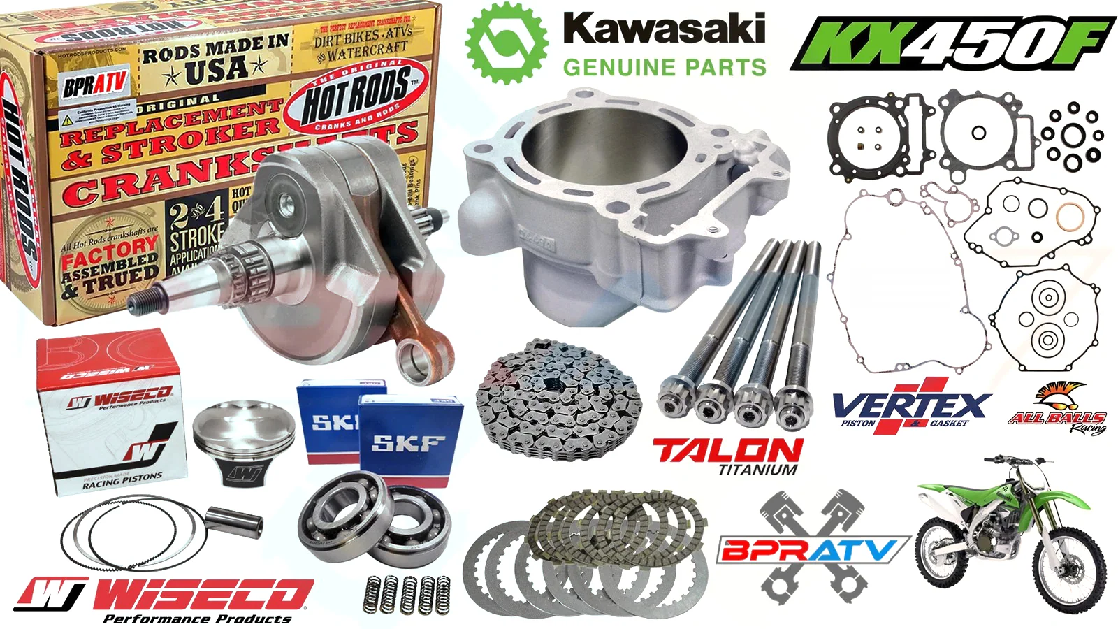 2006 KX450F KX 450F OEM Cylinder Engine Rebuild Kit Complete Top Bottom End Redo - Image 7