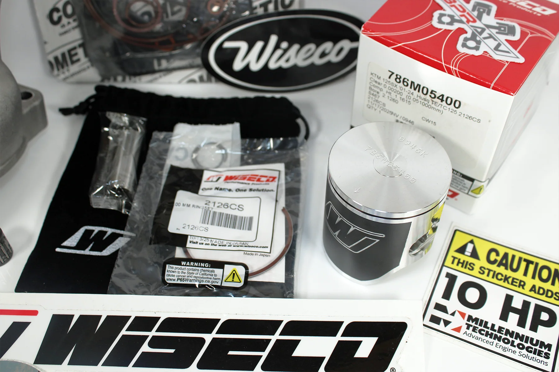 Husqvarna TC125 KTM125 54mm Top End Kit Wiseco Piston & BPRATV Cylinder Rebuild - Image 13