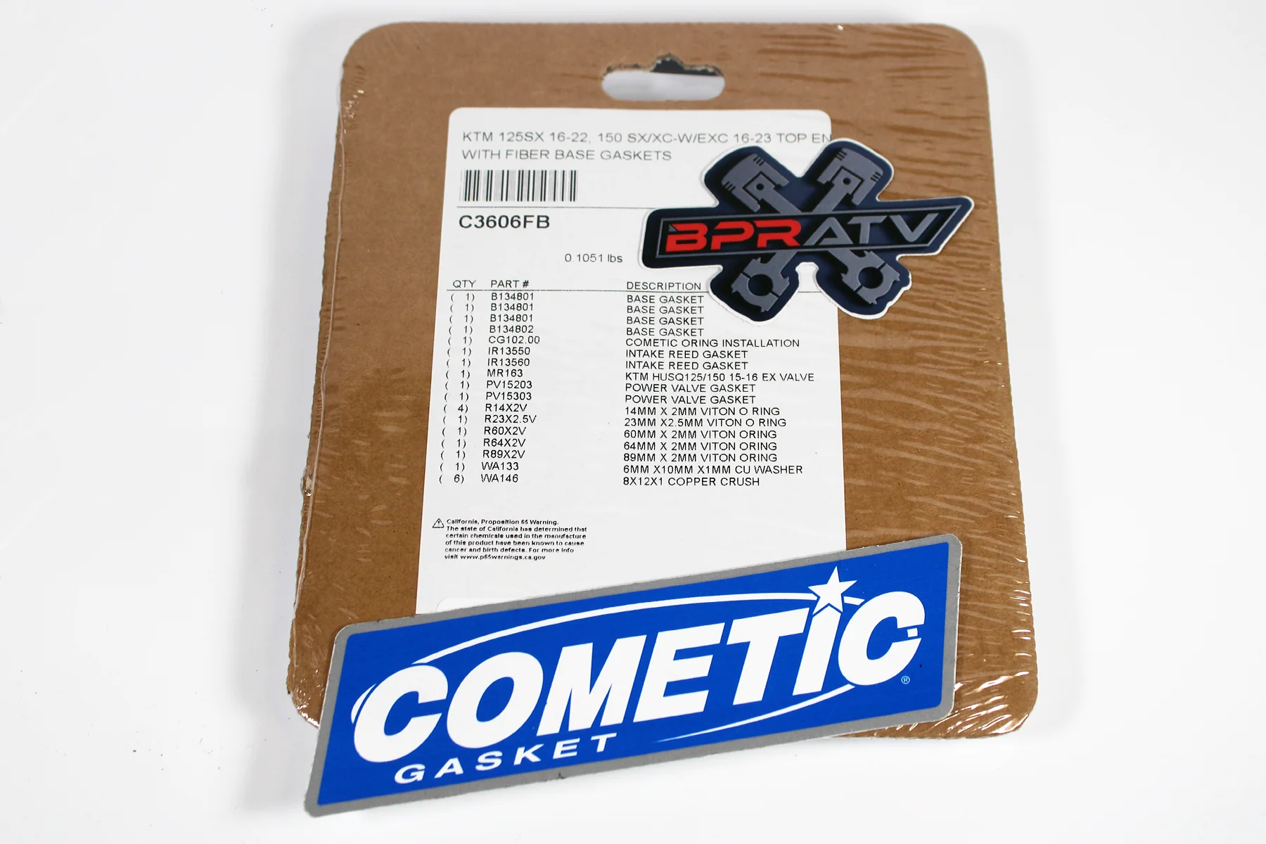 KTM 125 SX XC Top End Rebuild Kit Wiseco Piston BPRATV 54mm Nikasil Cylinder Kit - Image 8