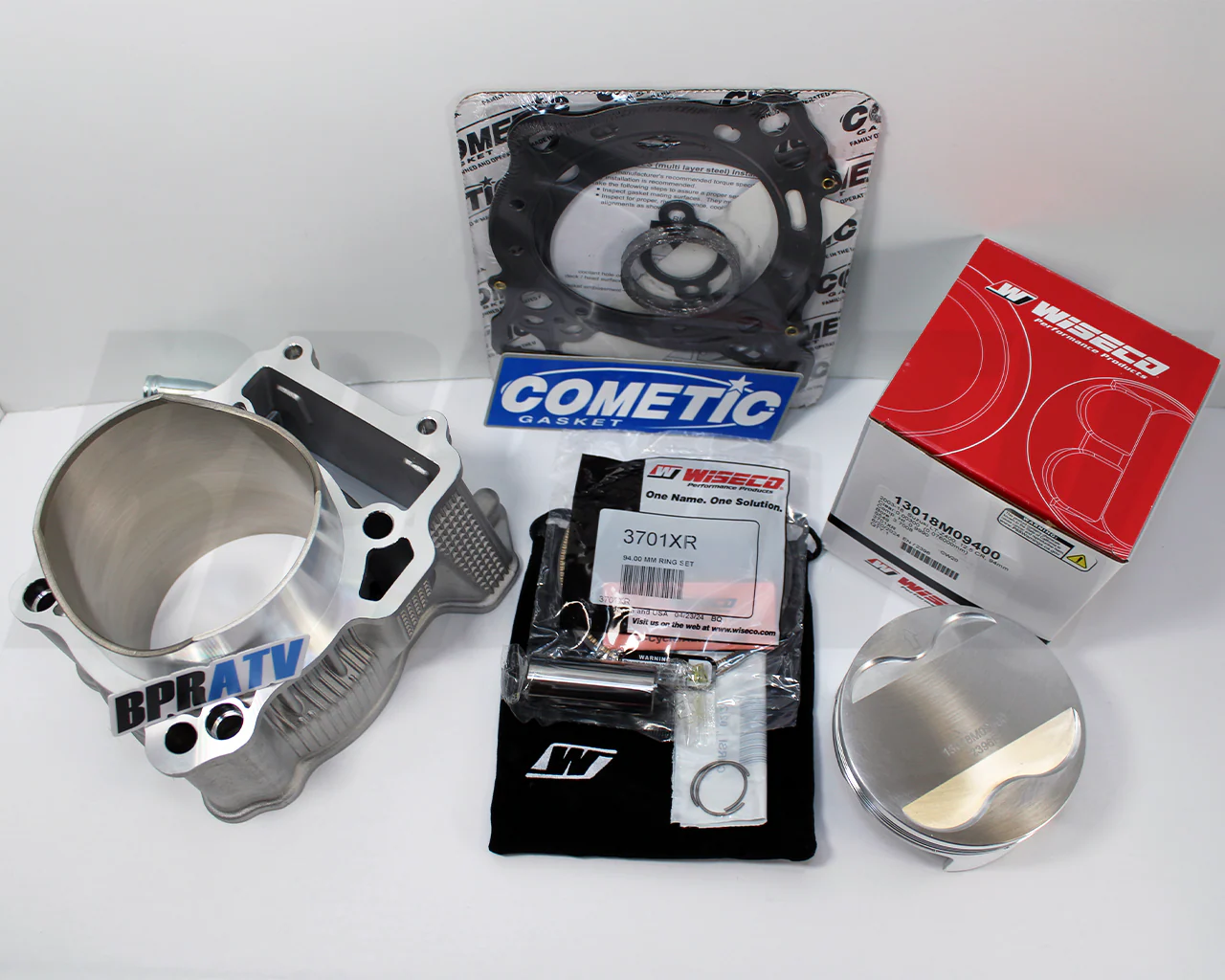 BPRATV Arctic Cat 400DVX 94m Big Bore Cylinder Piston Wiseco Top End Rebuild Kit - Image 3
