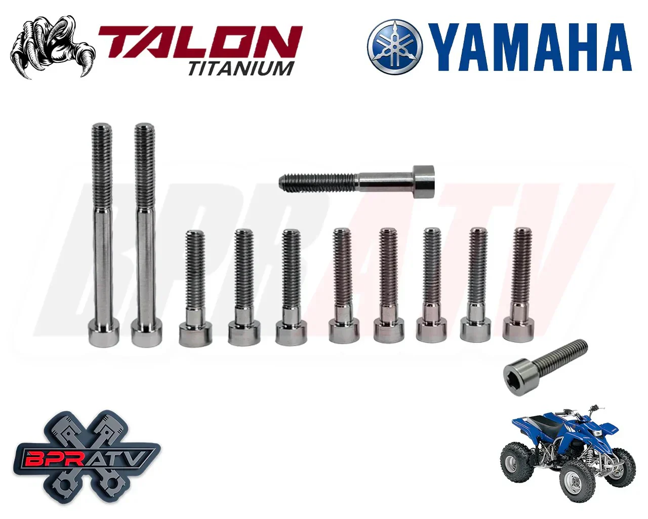 Yamaha Banshee Titanium Clutch Cover Bolts Left & Right Stator Cover Ti Bolt Kit - Image 19