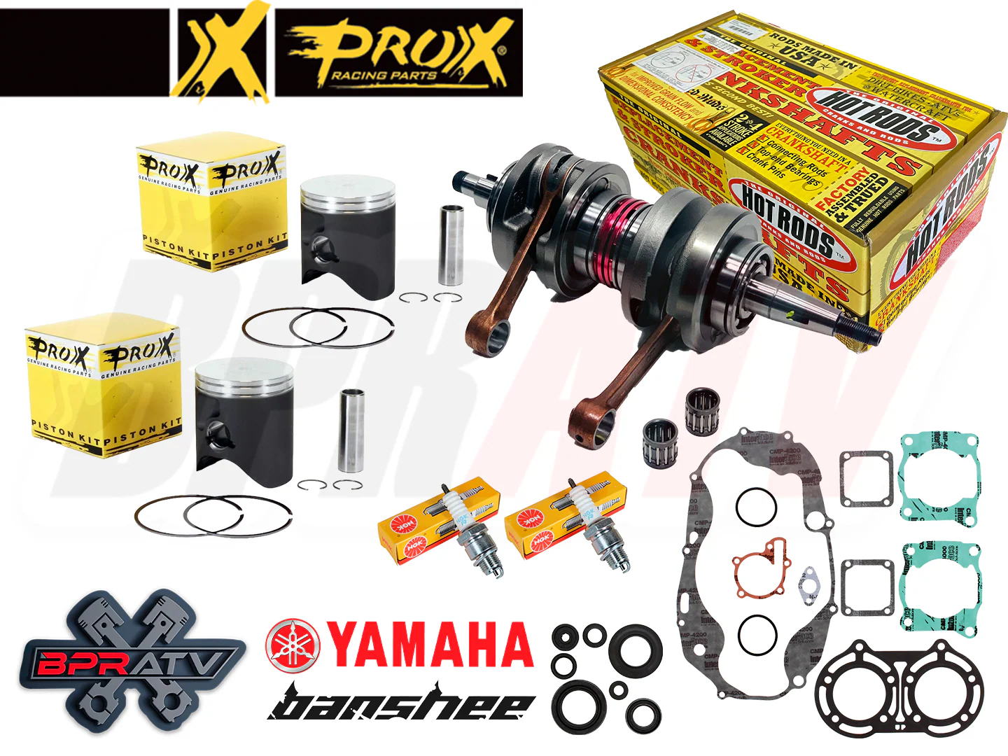 BPRATV Banshee Pro X 66mm Big Bore 409cc Sneaker Stroker Crank Pistons Cool Head - Image 10