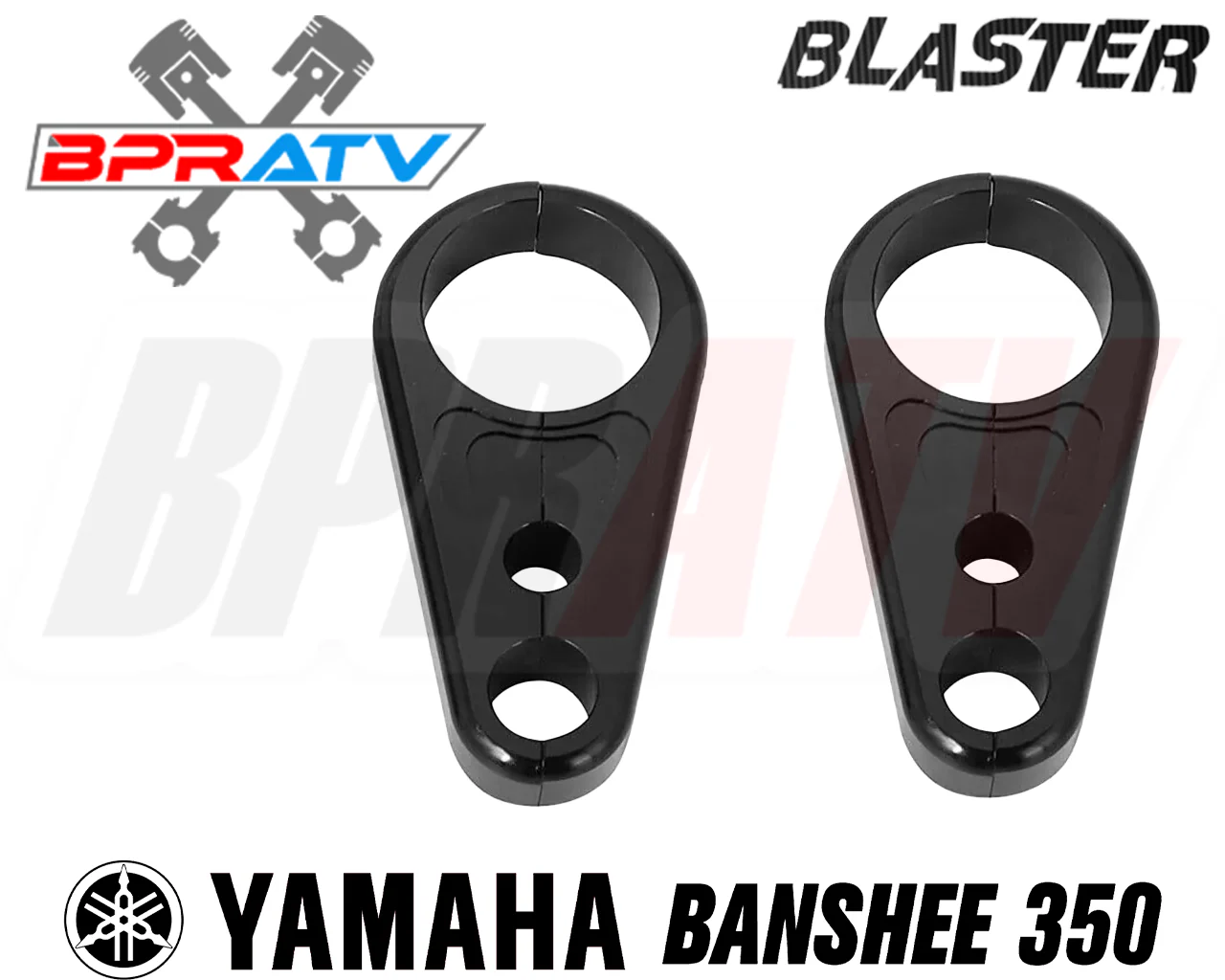 BPRATV Billet Black Front A-Arm Brake Line Clamps Yamaha Banshee 350 Blaster 200 - Image 5