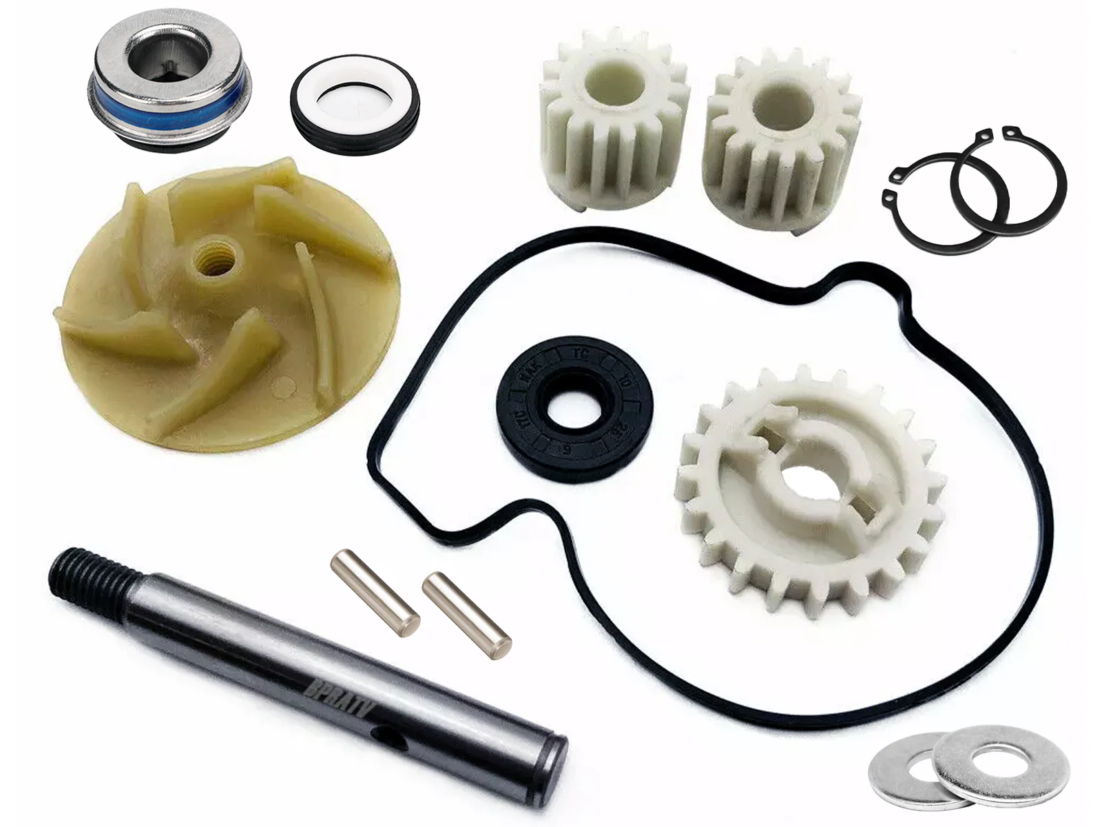 Commander 800 1000 MAX 800R 4x4 Water Pump Impeller Shaft Rebuild Kit Gears Seal - Image 5
