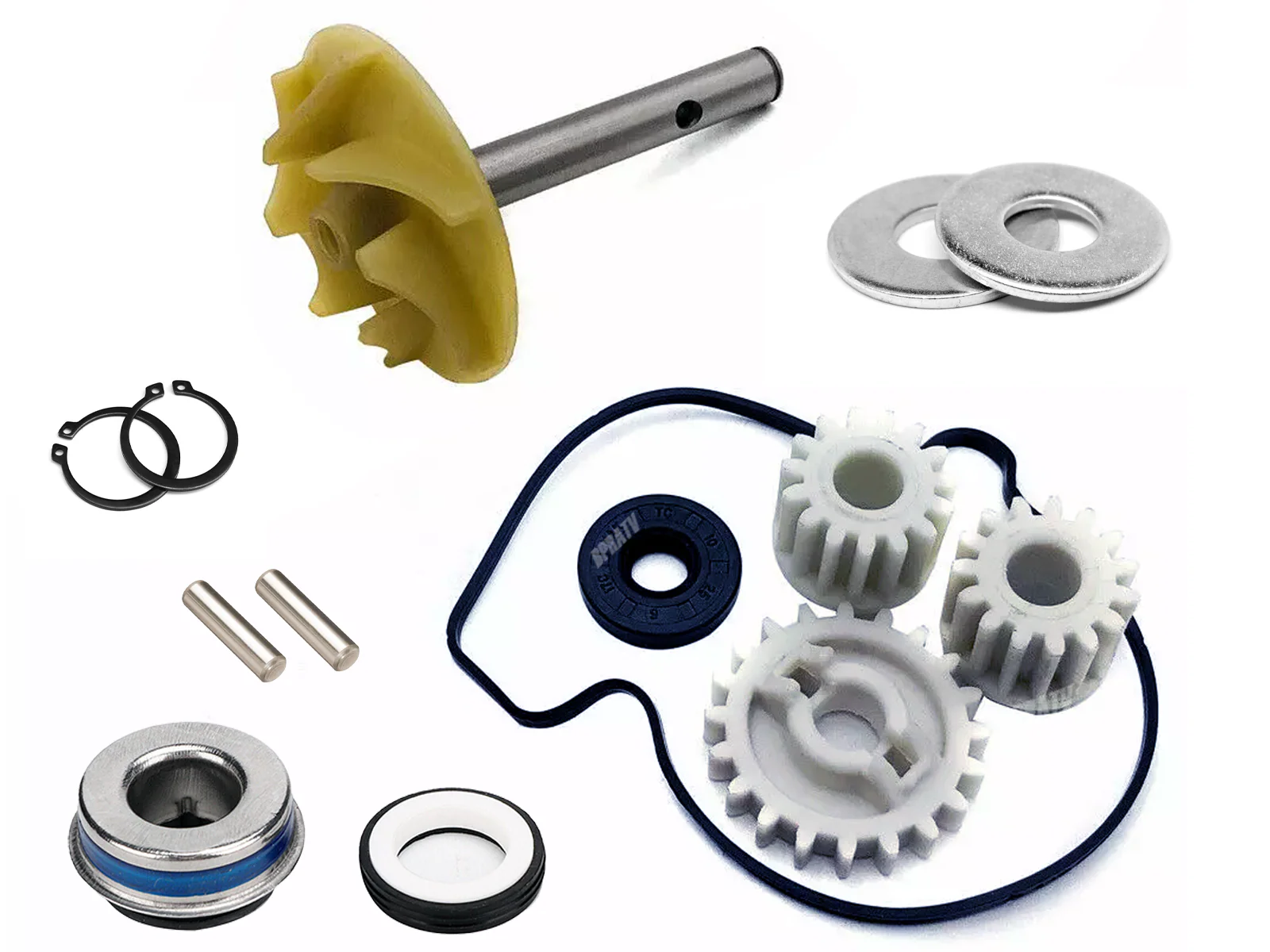 Commander 800 1000 MAX 800R 4x4 Water Pump Impeller Shaft Rebuild Kit Gears Seal - Image 6