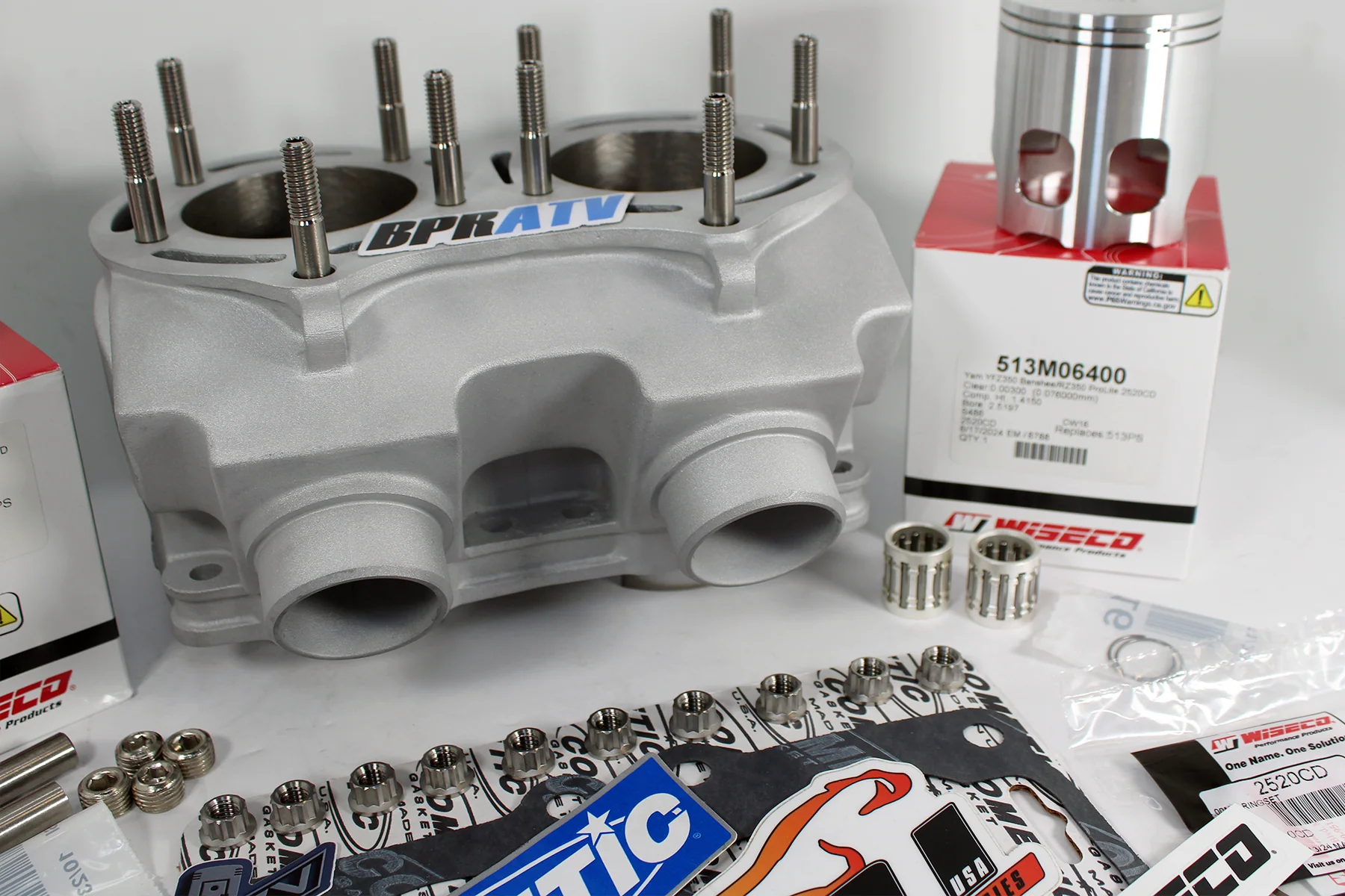 BPRATV CPI BANSHEE CUB 64mm Stock Cylinder & Wiseco Complete Top End Rebuild Kit - Image 9