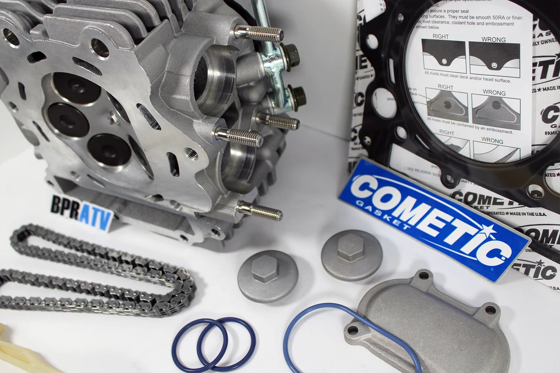 BPRATV Cylinder Head Kit Cam Chain Guide MLS Cometic Gasket for Yamaha Rhino 660 - Image 7