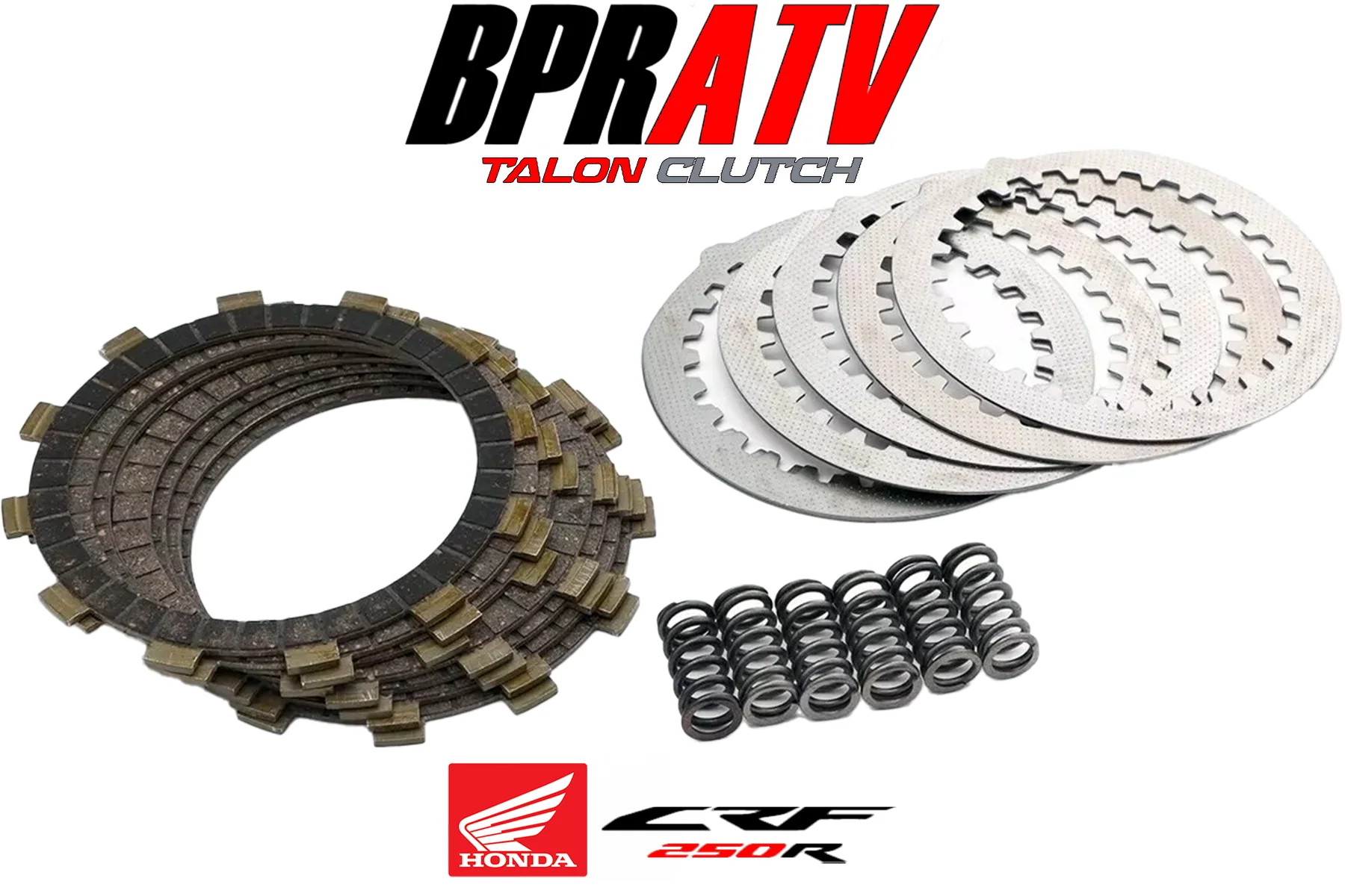 BPRATV Honda CRF250R Heavy Duty Steel Plates Fibers Springs Clutch Kit 2004-2009 - Image 2