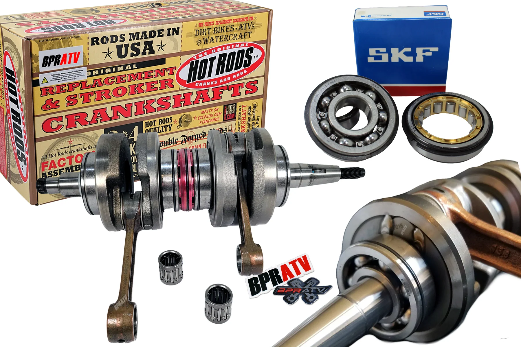 Hot Rods Yamaha Banshee +4mm Stroker Crankshaft 115mm Rods SKF Maxload Bearings!