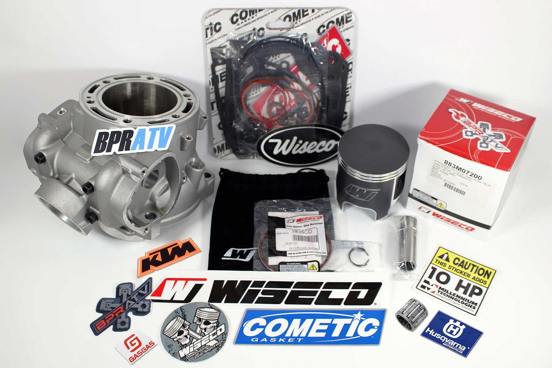 KTM 300 SXF XCF Husqvarna FC FX GasGas MC Top End Rebuild Kit 72mm Wiseco Piston