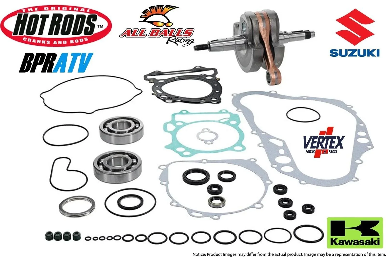 Suzuki LTZ400 KFX400 Big Bore Rebuild Kit 94mm Cylinder Wossner Piston Hot Rods - Image 10