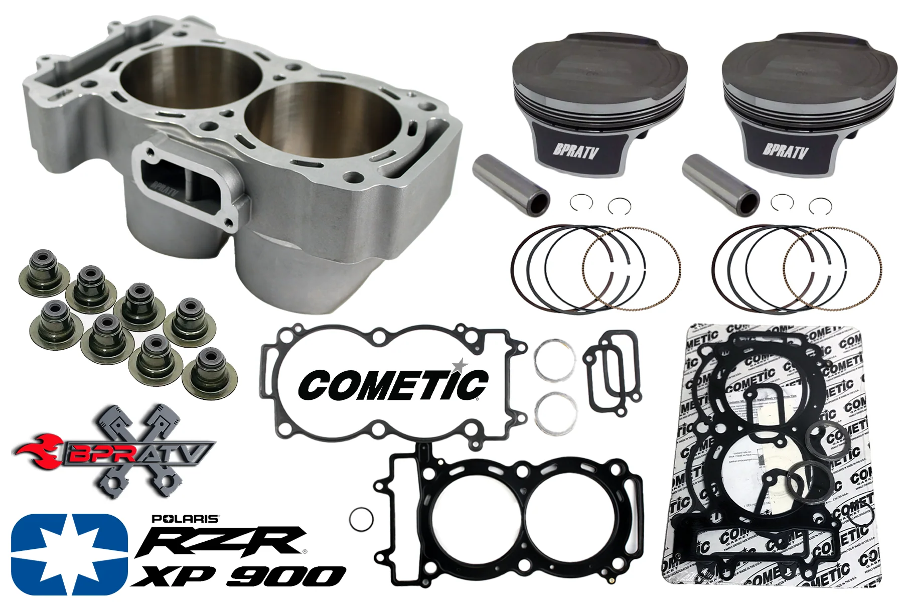 BPRATV Polaris RZR XP 900 VALUE Top End Engine Rebuild Kit Cylinder Piston 11-14 - Image 2