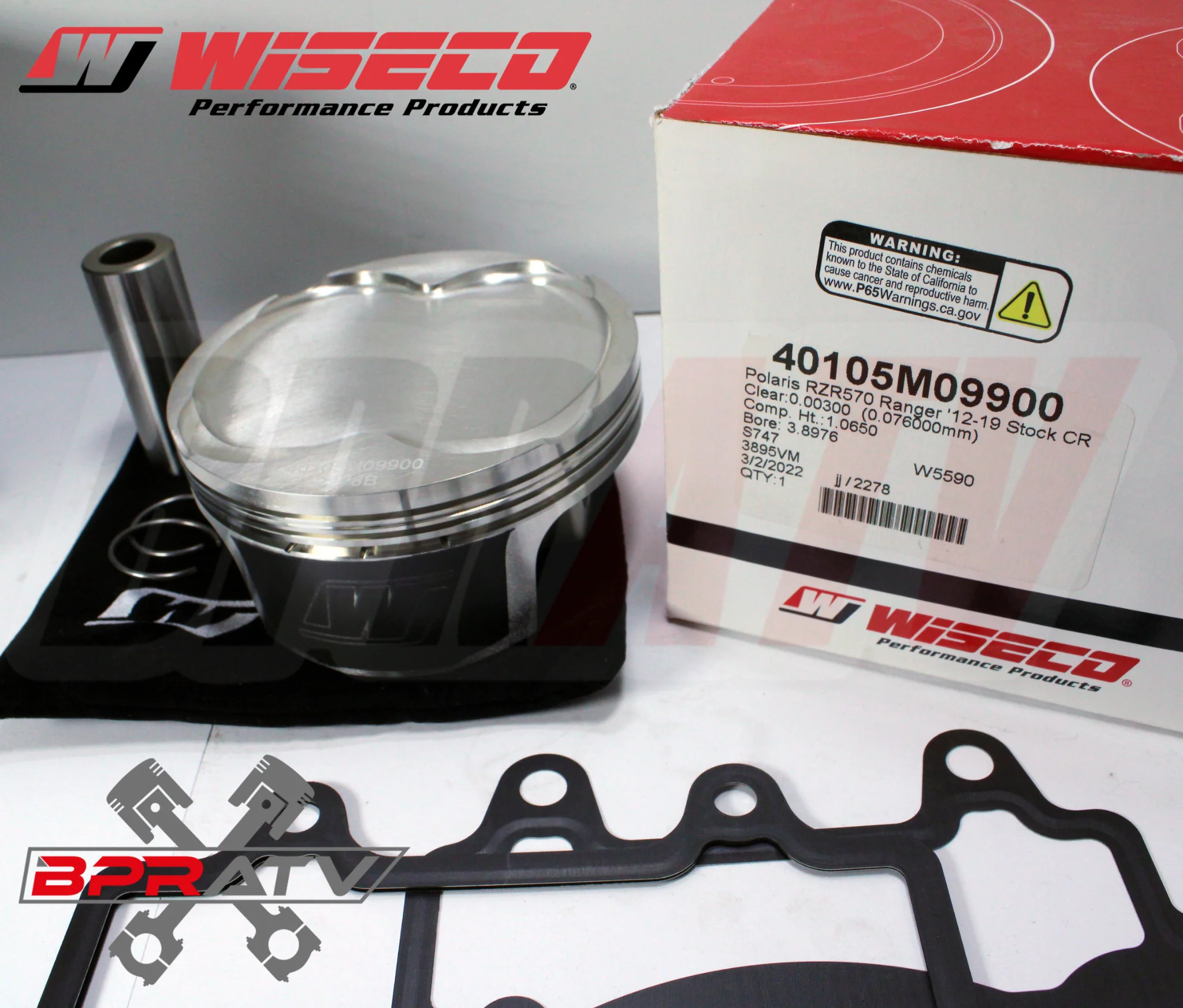 14-24 Polaris Sportsman 570 Wiseco Piston Cylinder Gasket Top End Rebuild Kit - Image 5
