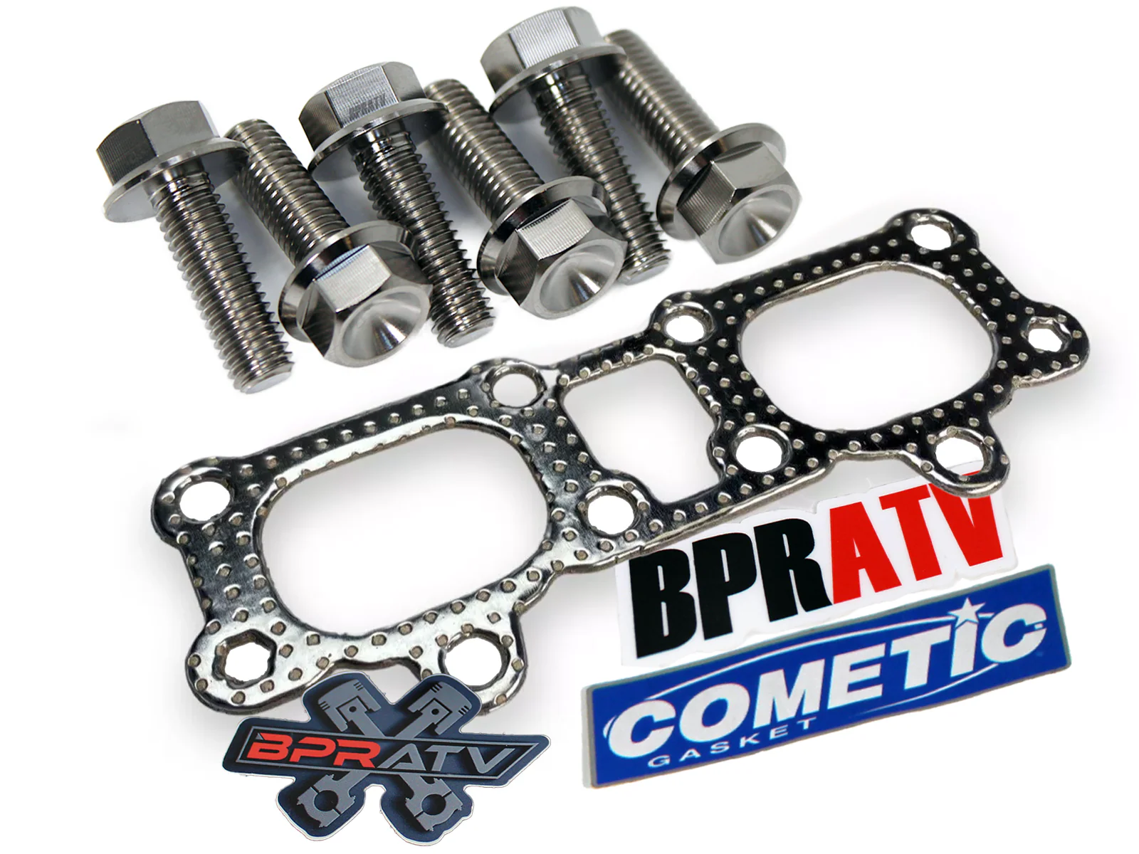 BPRATV Premium Titanium Exhaust Manifold Bolts Cometic Gasket Polaris RZR XP1000 - Image 11