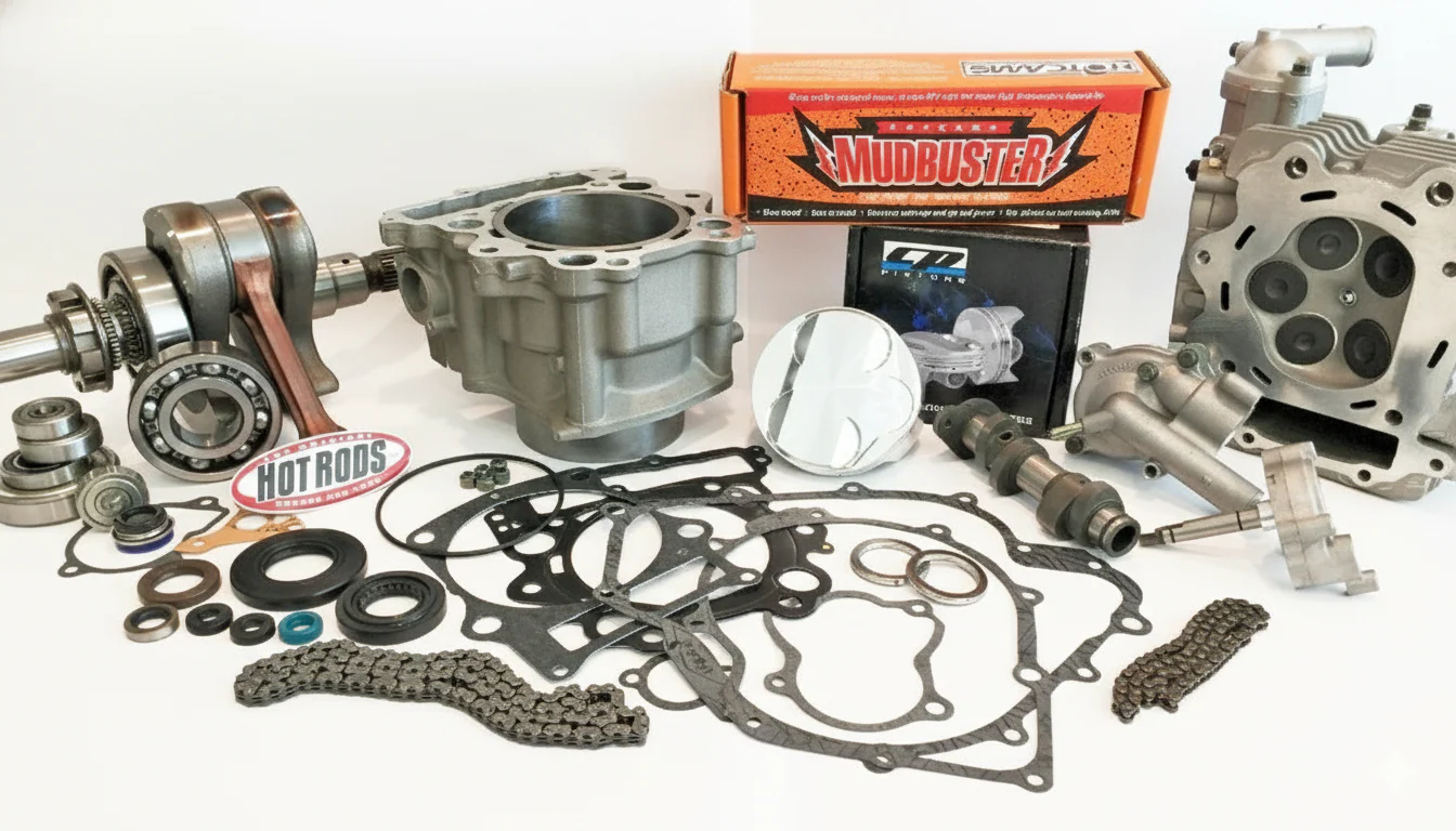 Rhino 660 102 Cylinder Big Bore Stroker Head Hotcams Complete Engine Rebuild Kit - Image 20