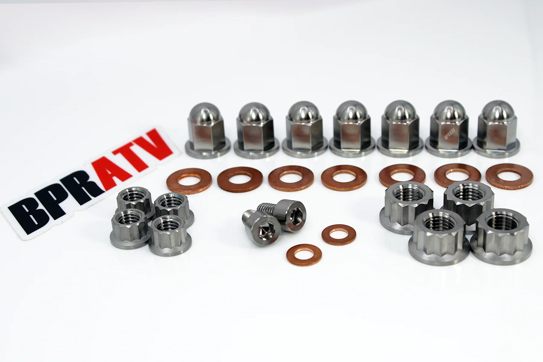BPRATV Titanium Kawasaki KX60 65 KX80 KX 85 Cylinder Head Acorn Cap Nuts Kit Set - Image 6