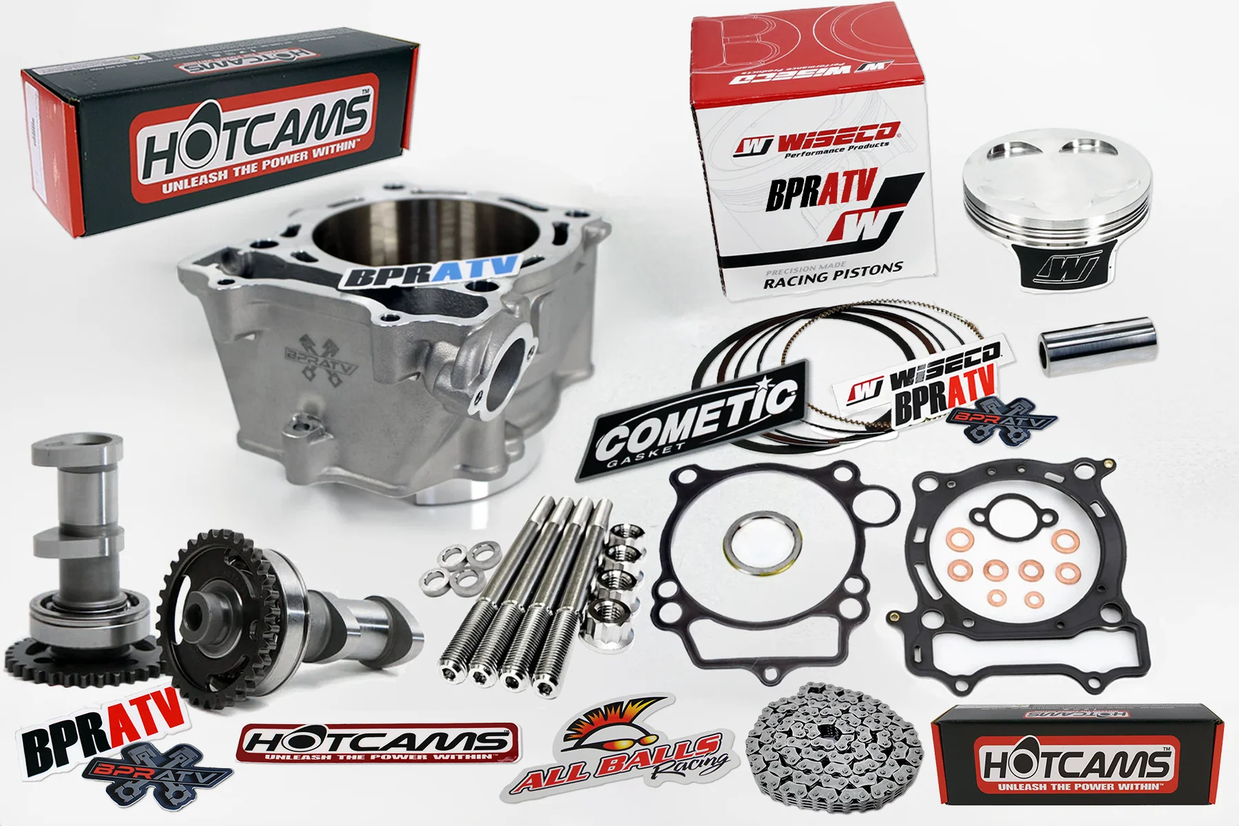 BPRATV Ultimate YFZ 450 98mm Big Bore Stage 1 Wiseco Top End Engine Rebuild Kit