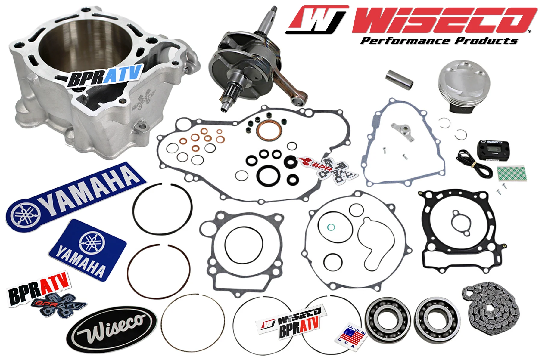 Yamaha YFZ450 95mm Stock Cylinder Wiseco Piston & Crank Motor Engine Rebuild Kit - Image 6