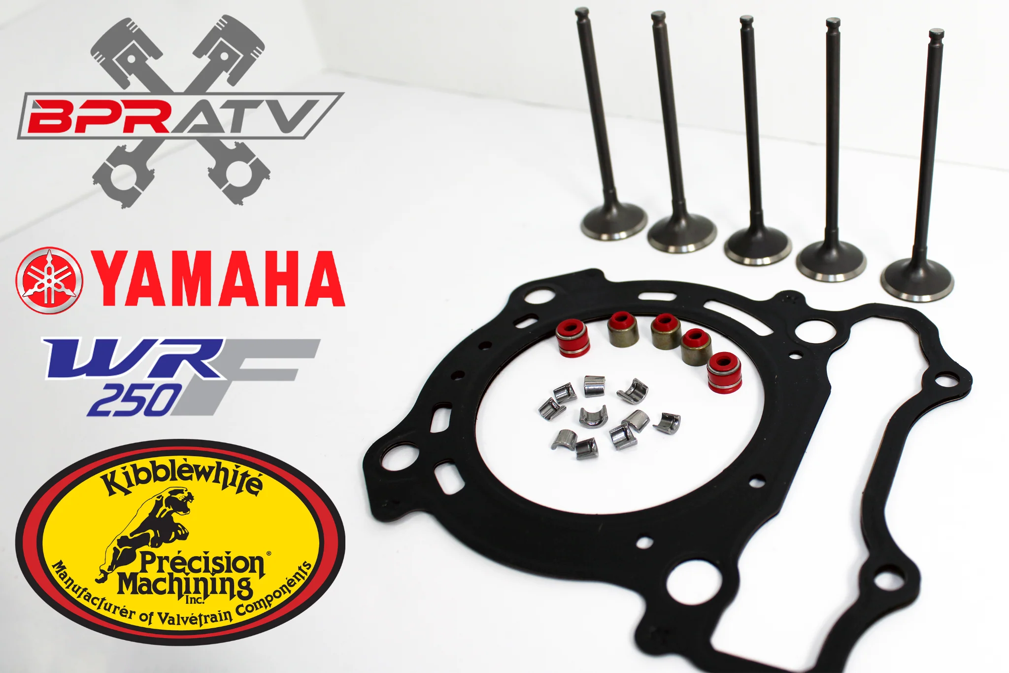 01-13 WR250F WR 250F Intake Exhaust Valves Kit Gasket KIBBLEWHITE Seals Keepers! - Image 2