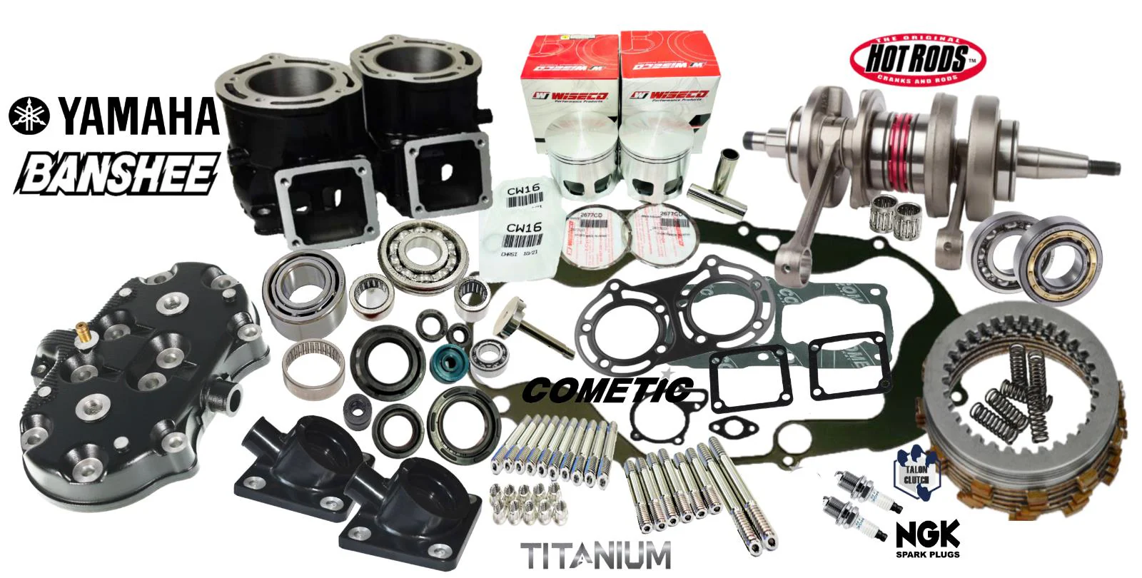 Banshee Rebuild Kit Cylinder Head Complete Top Bottom End Assembly Repair Parts! - Image 2
