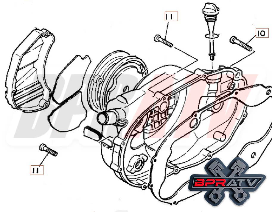 BPRATV Yamaha Banshee YFZ350 Talon Titanium Clutch Cover Bolt Kit for MODQUAD - Image 4