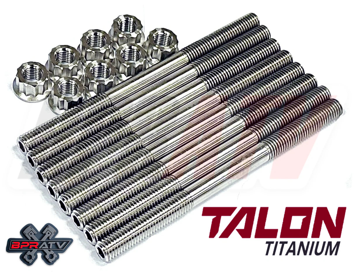 Brute Force Teryx 650 KVF 750 Cylinder Head Studs TITANIUM Stud Bolt Nut Kit Set
