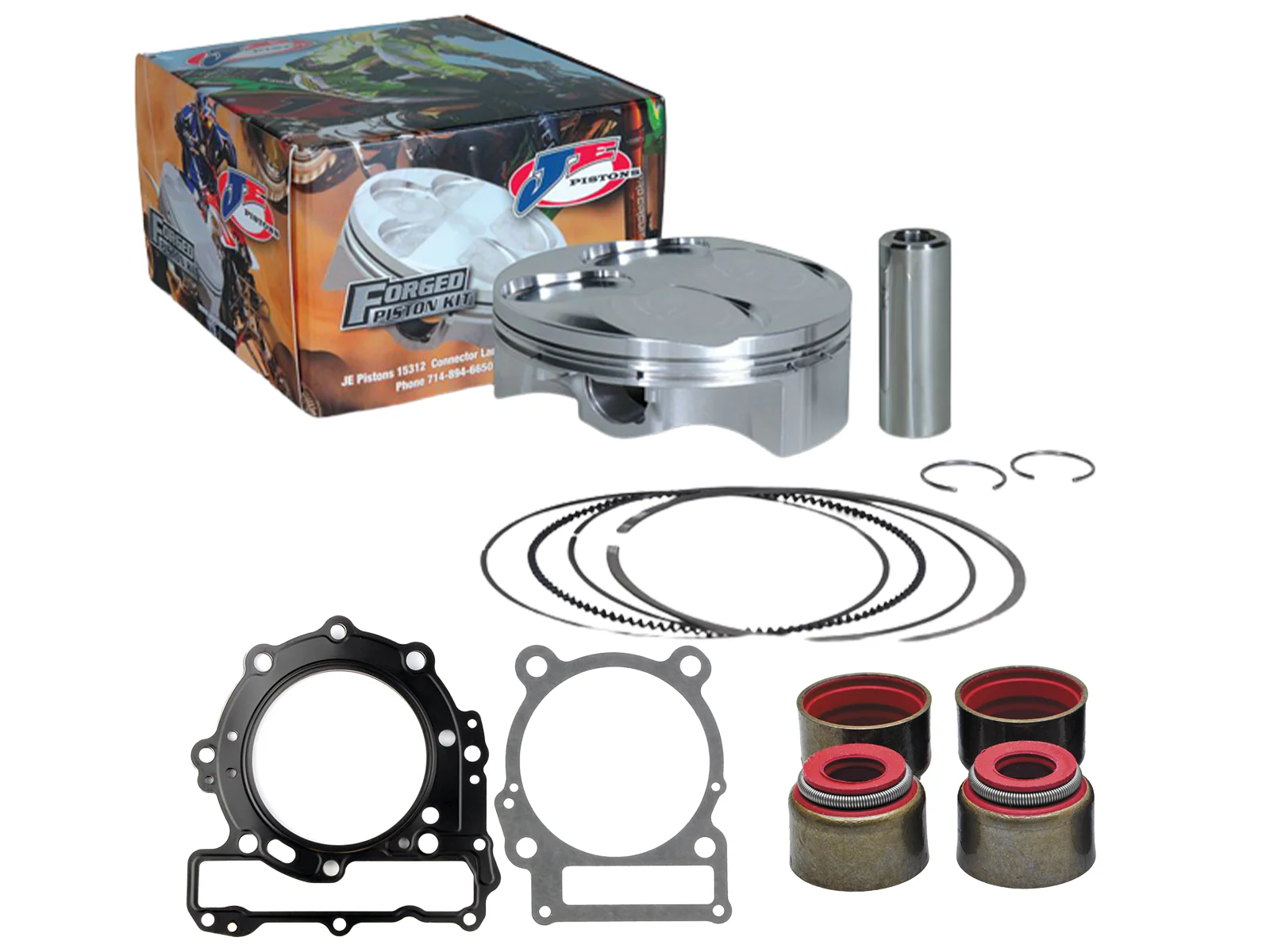 Can Am BRP Bombardier DS650 DS 650 100mm Stock Bore 11.5 JE Piston Kit Pump Gas - Image 9