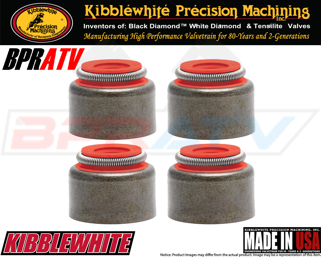 Can Am BRP DS450 DS 450 Kibblewhite RED Viton Valve Stem Guide Seals Seal 4 Four - Image 11