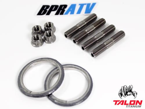 Can-Am Commander 800 1000 Exhaust Repair Kit BPRATV Titanium Studs Nuts & Gasket - Image 2