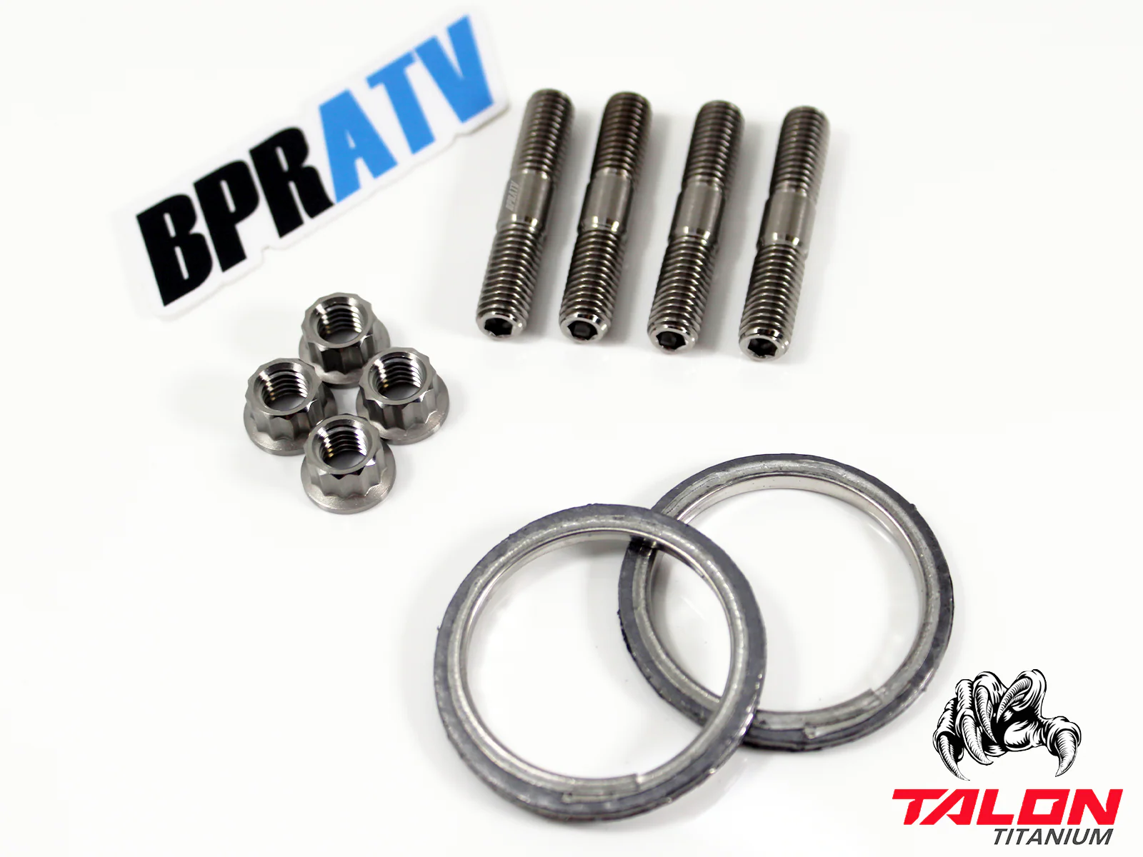 Can-Am Maverick Max 1000R Exhaust Repair Kit BPRATV Titanium Studs Nuts & Gasket - Image 6