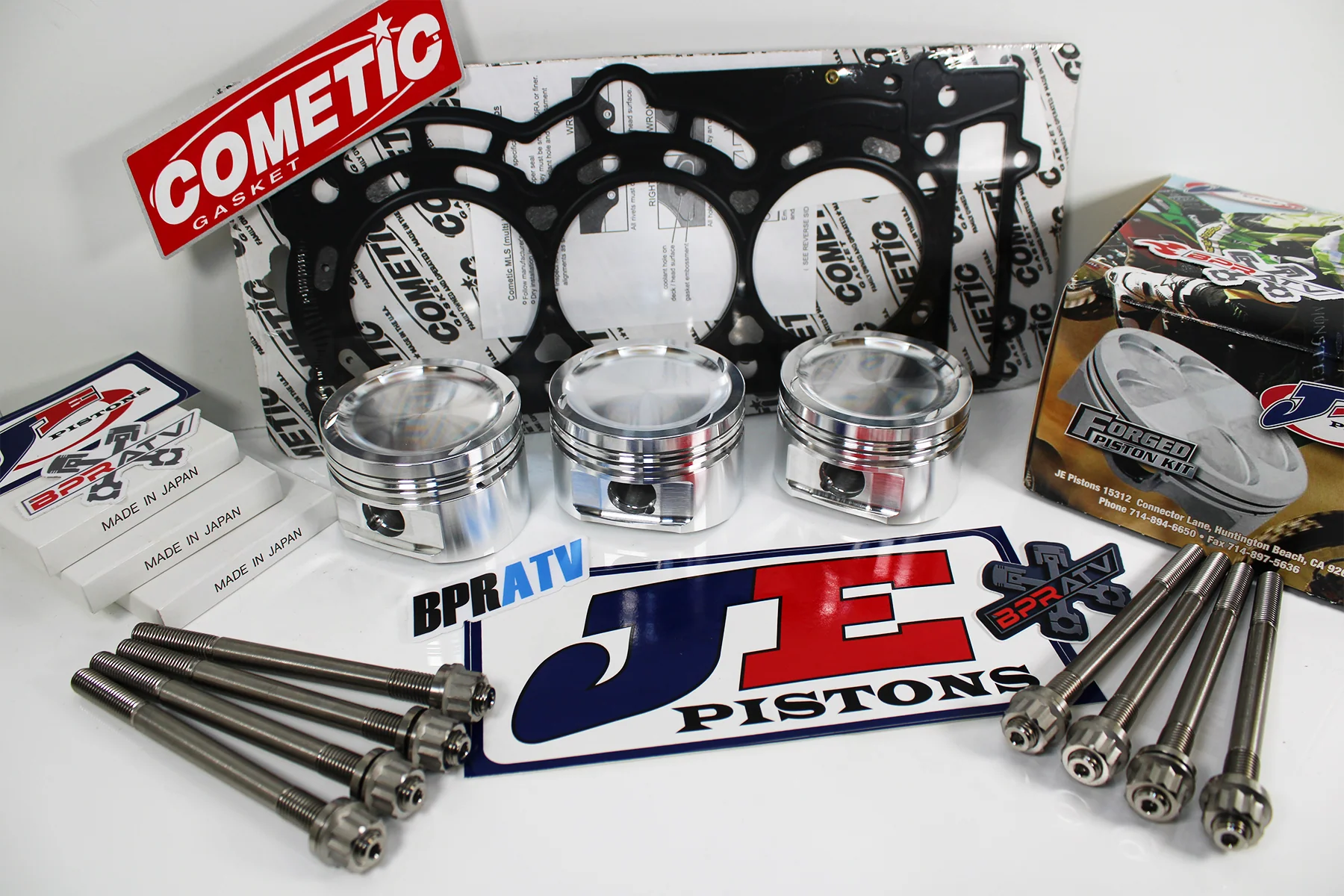 Can-Am Maverick X3 Turbo 17-25 JE Piston Kit 74mm 9.5:1 + Cometic Gasket + Studs - Image 7