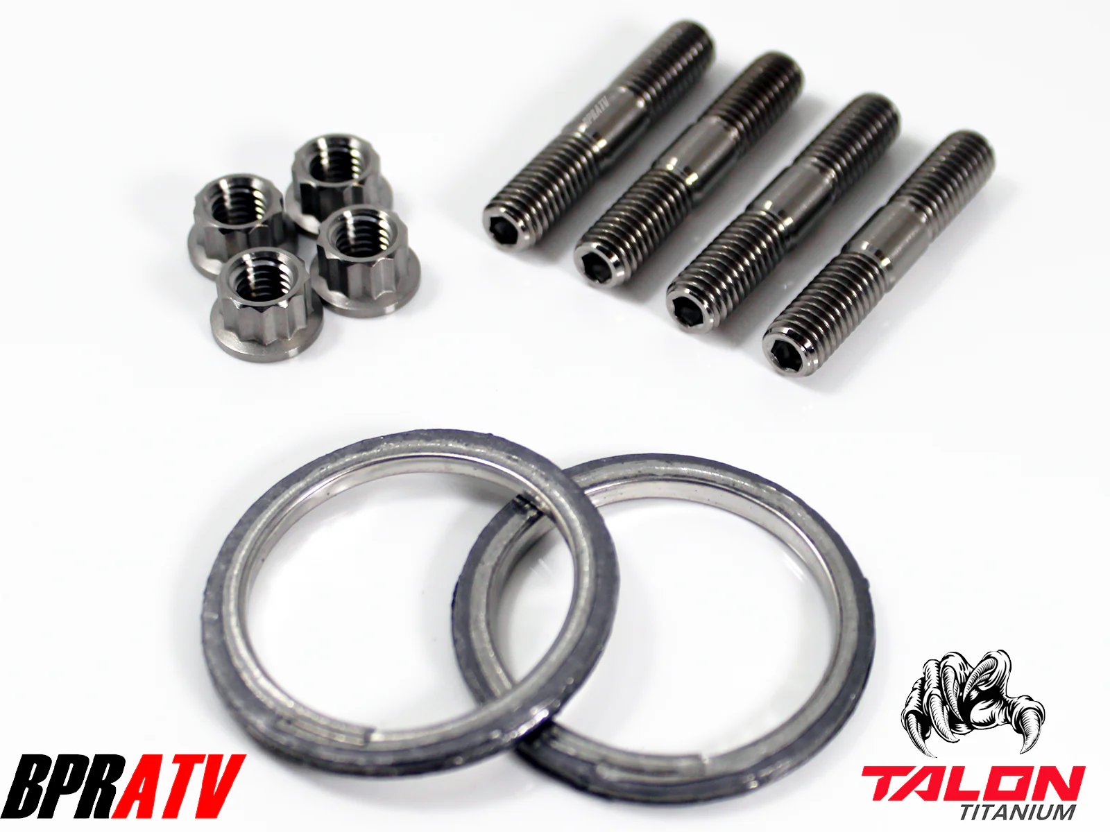 Can-Am Outlander 850 800 R Exhaust Repair Kit BPRATV Titanium Studs Nuts Gaskets - Image 3