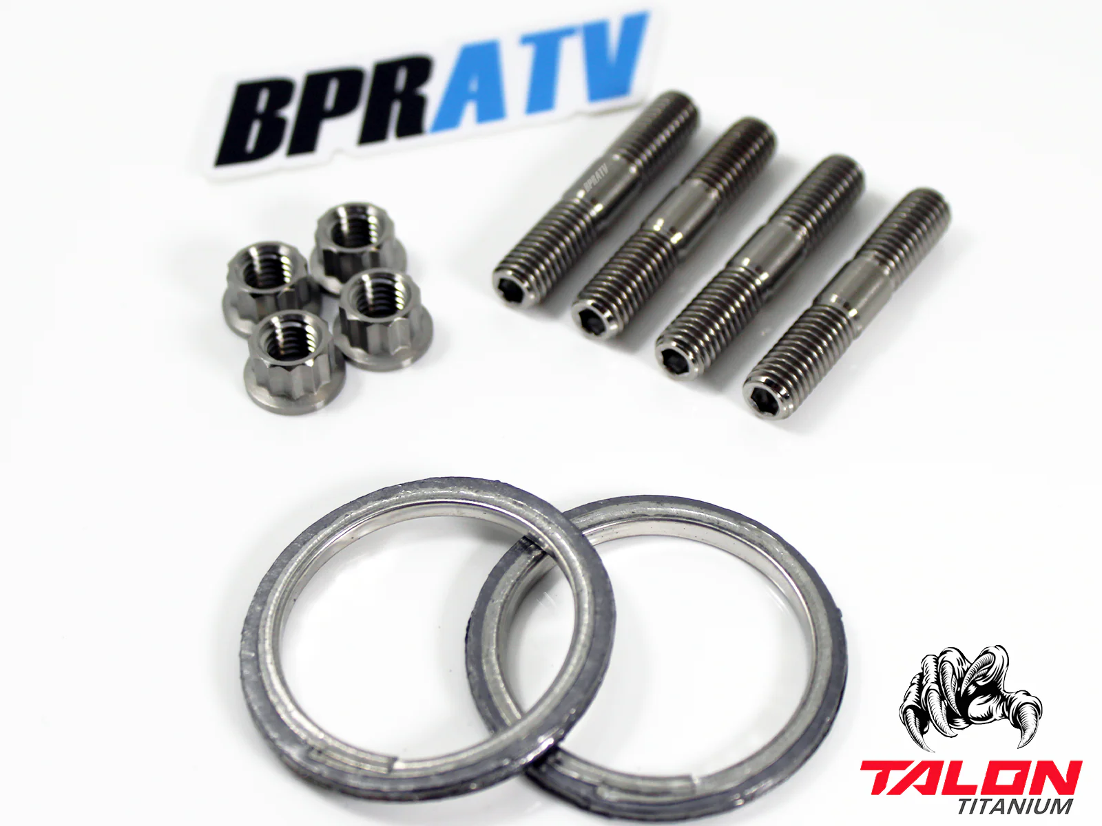 Can-Am Outlander Max 450 Exhaust Repair Kit BPRATV Titanium Studs Nuts & Gaskets - Image 10