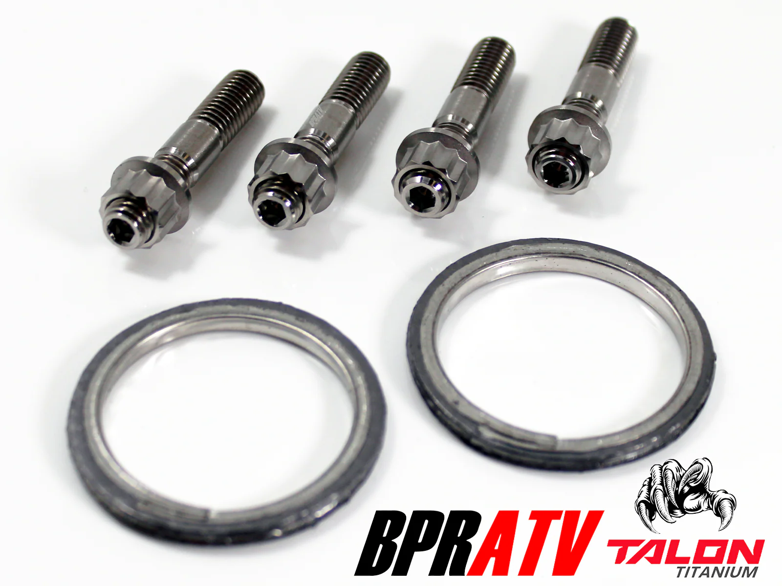 Can-Am Outlander Max 570 Exhaust Repair Kit BPRATV Titanium Studs Nuts & Gaskets - Image 10
