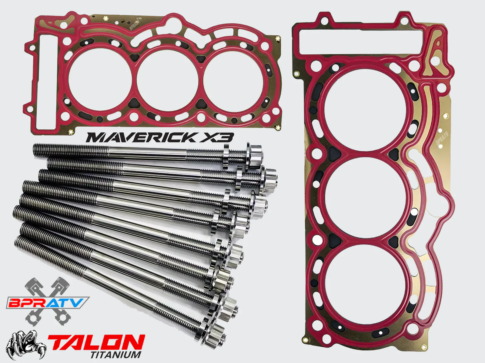 Can Am Turbo X-3 X3 Head Studs Heavy Duty Titanium Stud Bolt Kit MLS Head Gasket - Image 4