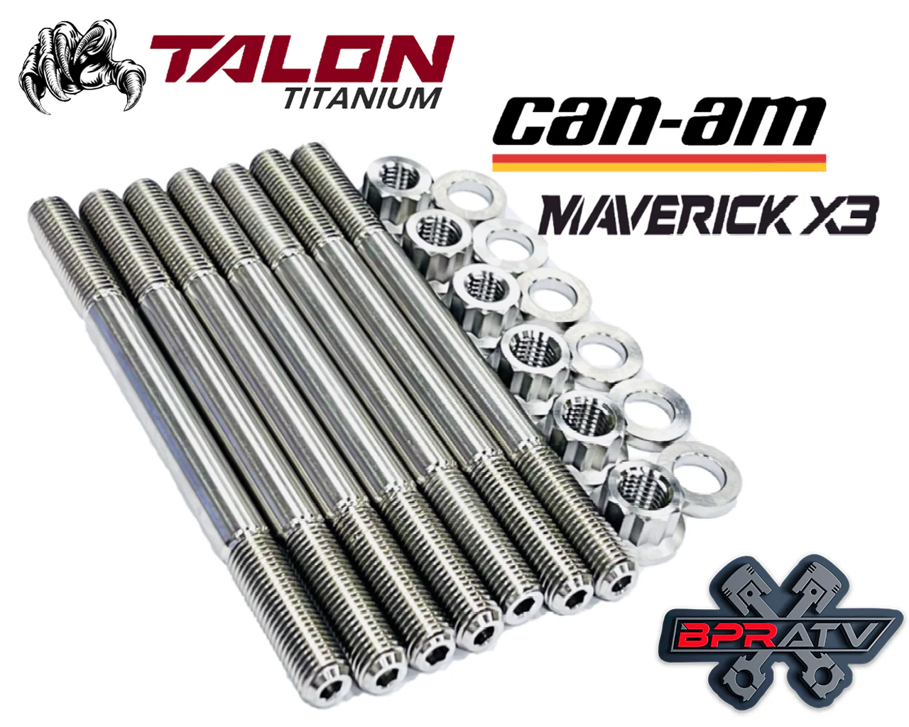Can Am X-3 X3 Turbo All Models Head Studs Aftermarket HD Titanium Stud Bolt Kit - Image 2