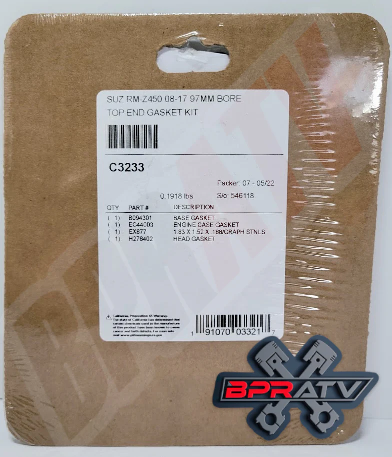 2008-2025 Suzuki RMZ450 RMZ 450 96mm Stock Bore Cometic Top End Gasket Kit C3233 - Image 4
