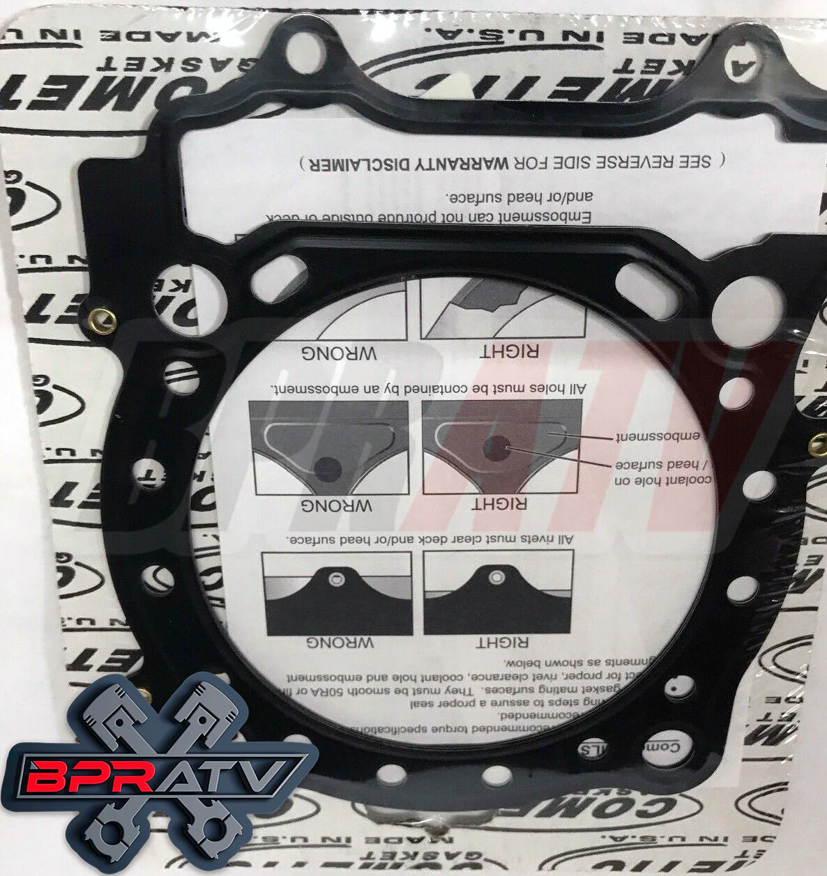 04-08 Arctic Cat DVX400 DVX 400 90mm Stock Bore Cometic Top End MLS HEAD Gasket - Image 5