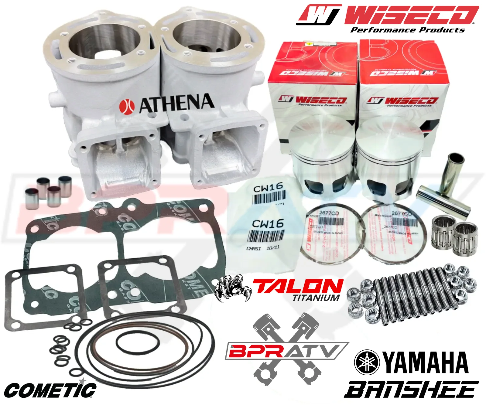 Complete 421cc Stroker Top End Kit Yamaha Banshee Athena 68mm Wiseco Pistons Set - Image 10