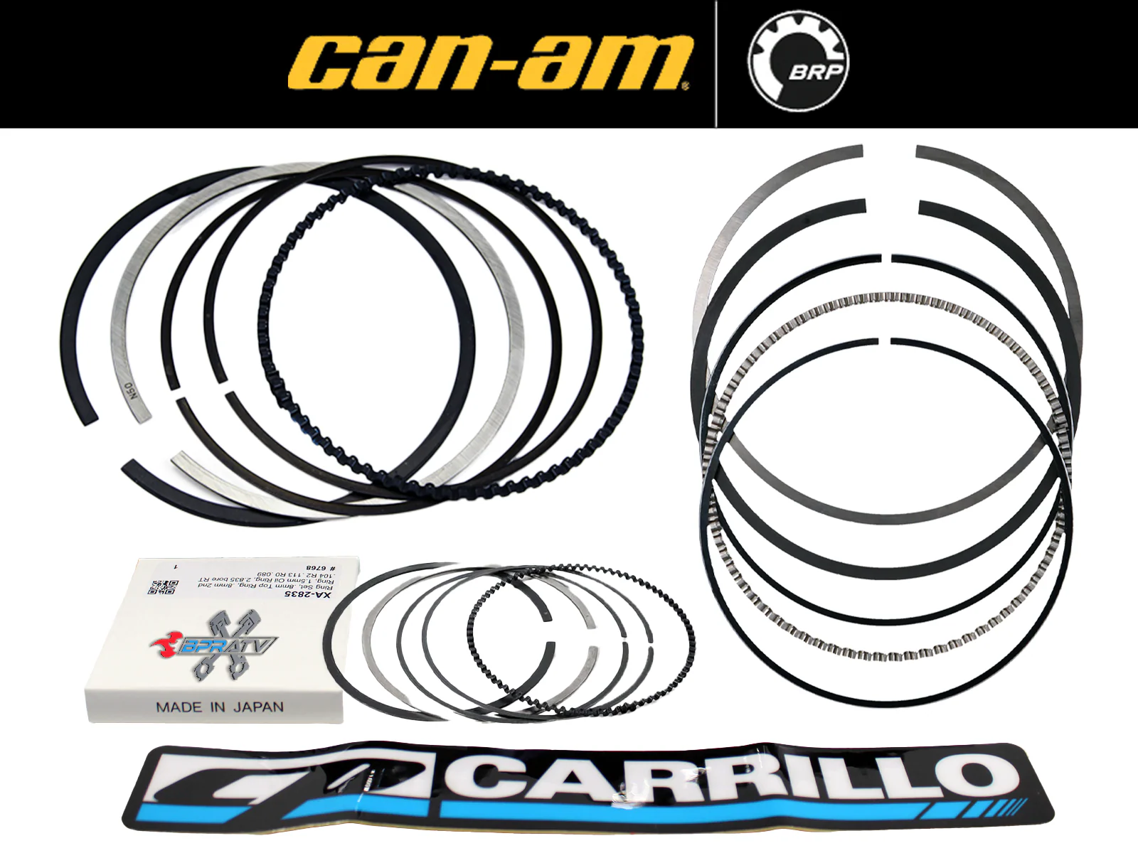 CP Carrillo CP Piston Kit Can Am DS450 97mm 13:1 Cometic Top End Gasket Kit USA - Image 12