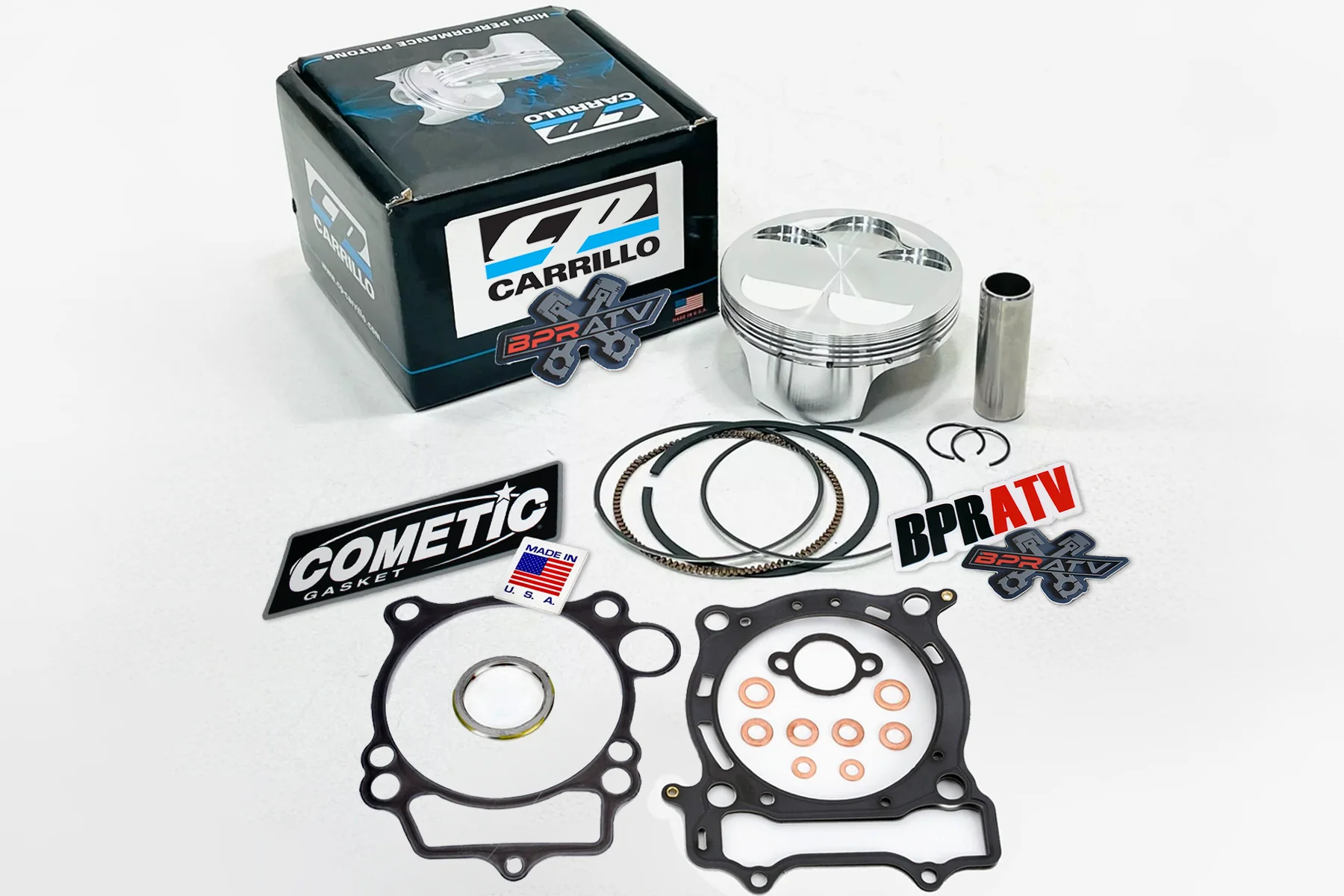 CP Carrillo CP Piston Kit Can Am DS450 97mm 13:1 Cometic Top End Gasket Kit USA - Image 7