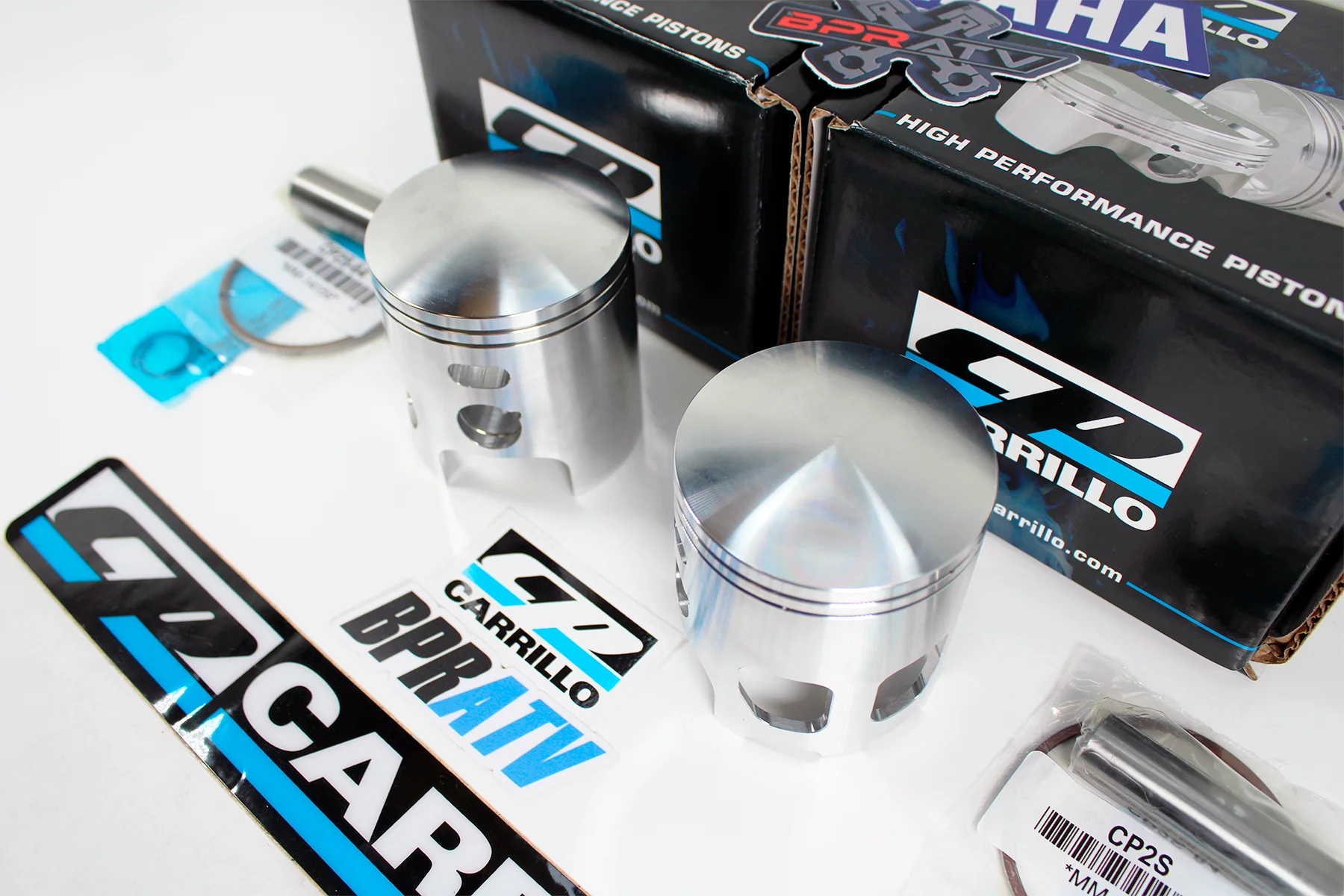 CP-Carrillo Yamaha Banshee 66mm +2 Big Bore Cylinder Pistons Top End Rebuild Kit - Image 12