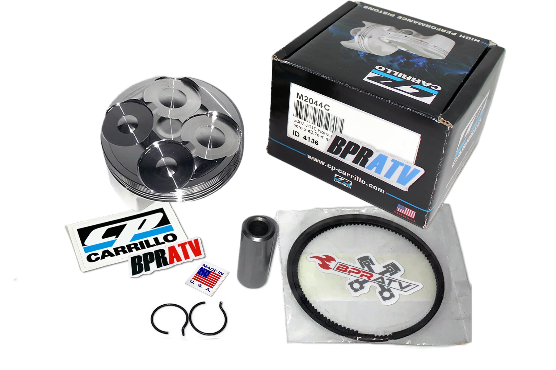 CRF150R Flat Face Valves CP Carrillo 13:1 66mm Stock Bore 149cc Pump Piston Kit - Image 3