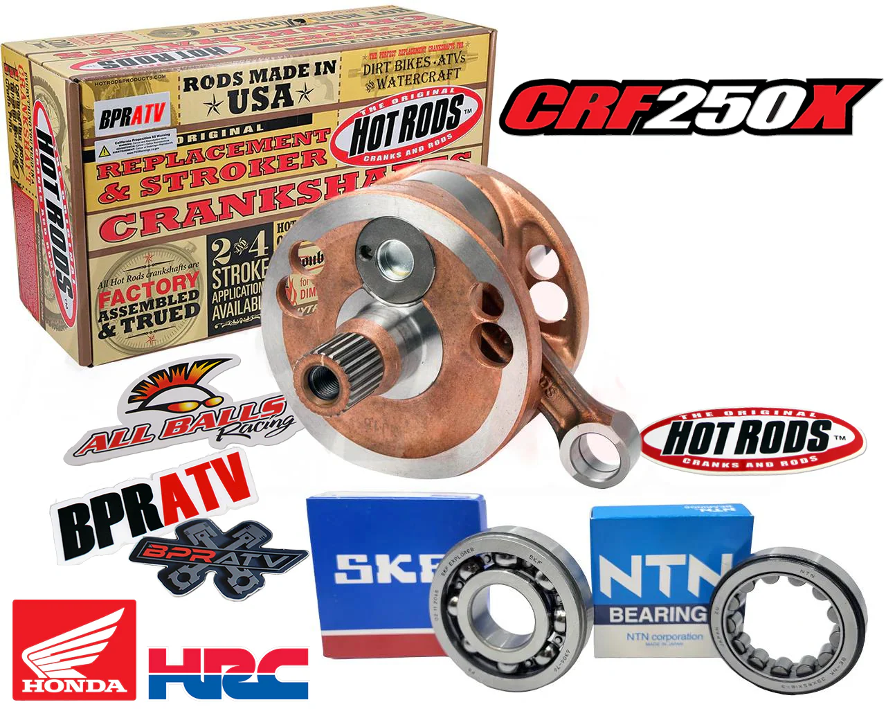 Honda CRF250X CRF 250X Hot Rods Stock Replacement Crankshaft Rod & Main Bearings - Image 18