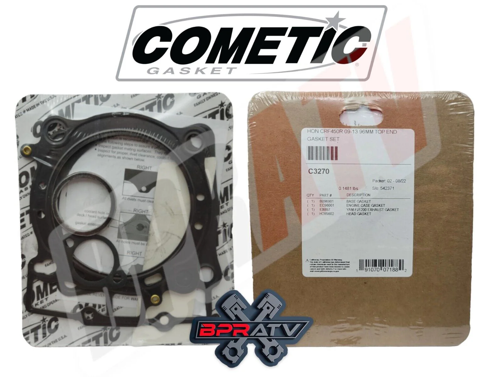 *09-16 CRF450R CRF 450R 100mm Big Bore Kit Cylinder Complete Top End Rebuild Kit - Image 15