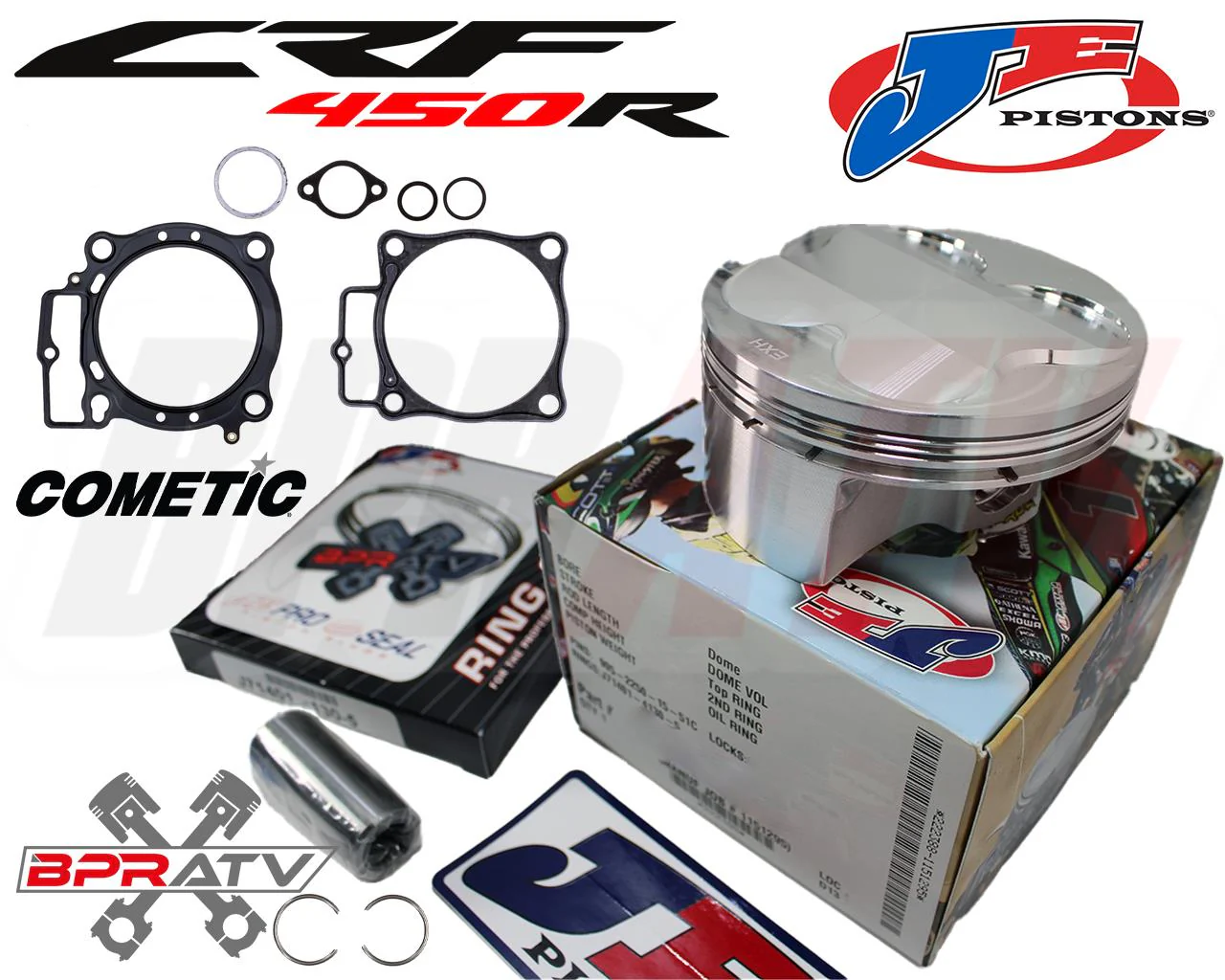 *09-16 CRF450R CRF 450R 100mm Big Bore Kit Cylinder Complete Top End Rebuild Kit - Image 4