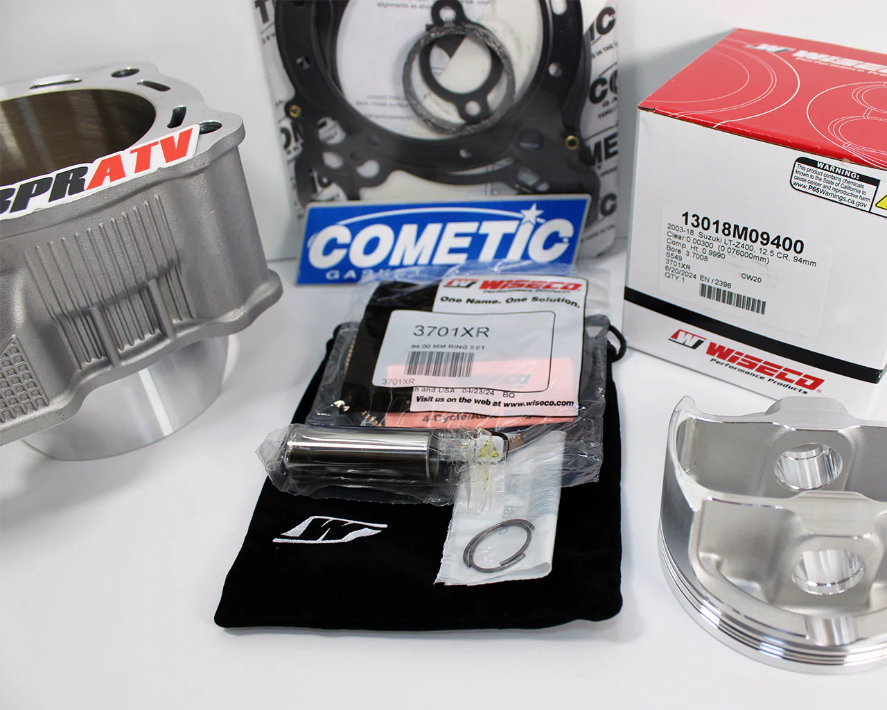 Cylinder Piston Gasket Big Bore Wiseco Top End Rebuild Kit for Arctic Cat DVX400 - Image 16