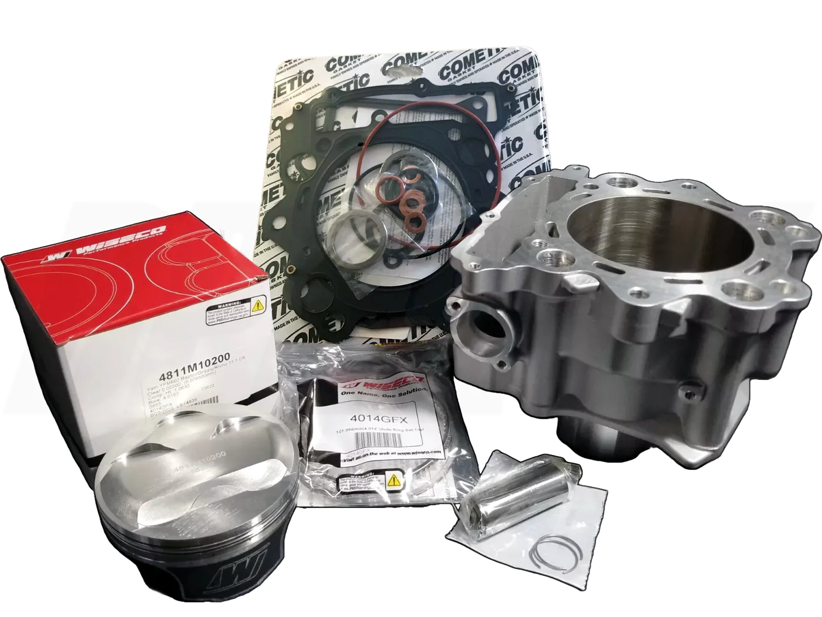 Cylinder Piston Gasket Top End Rebuild Kit Yamaha Grizzly 660 Wiseco Cometic Kit - Image 16