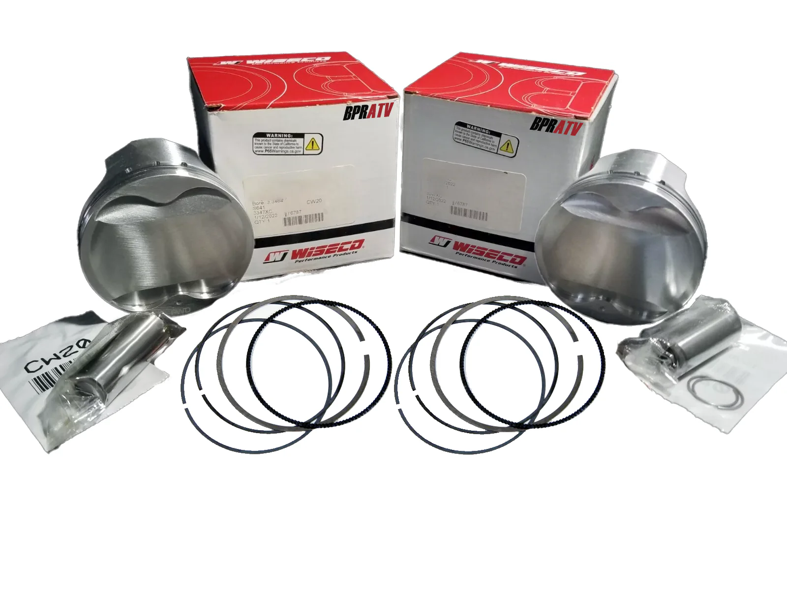 Can-Am Defender HD 10 Wiseco 11.5:1 Forged Pistons Set High Comp Stock Bore Kit - Image 9